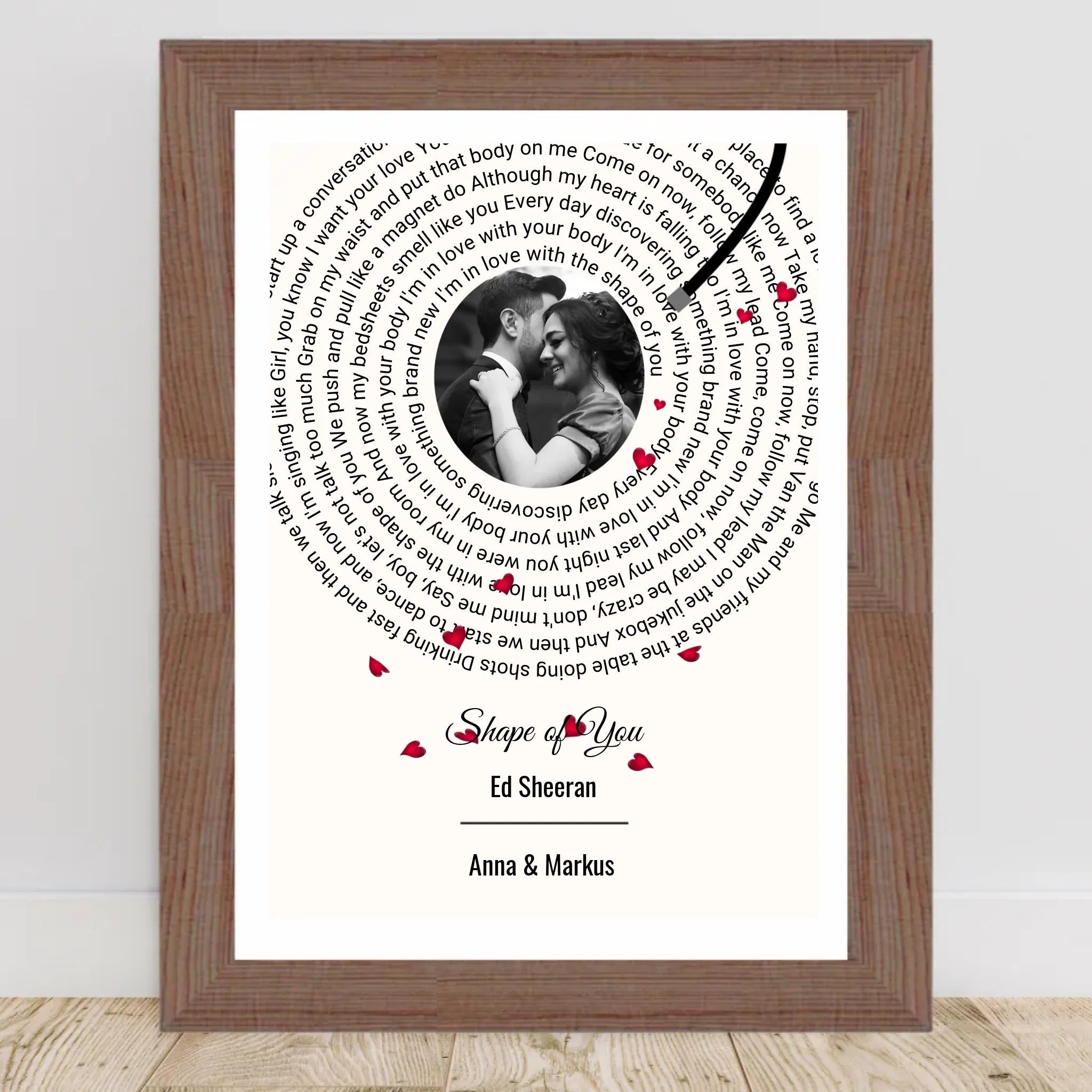 Jahrestag Geschennk Bild Lieblingssong Poster mit Paar Foto - Cantty