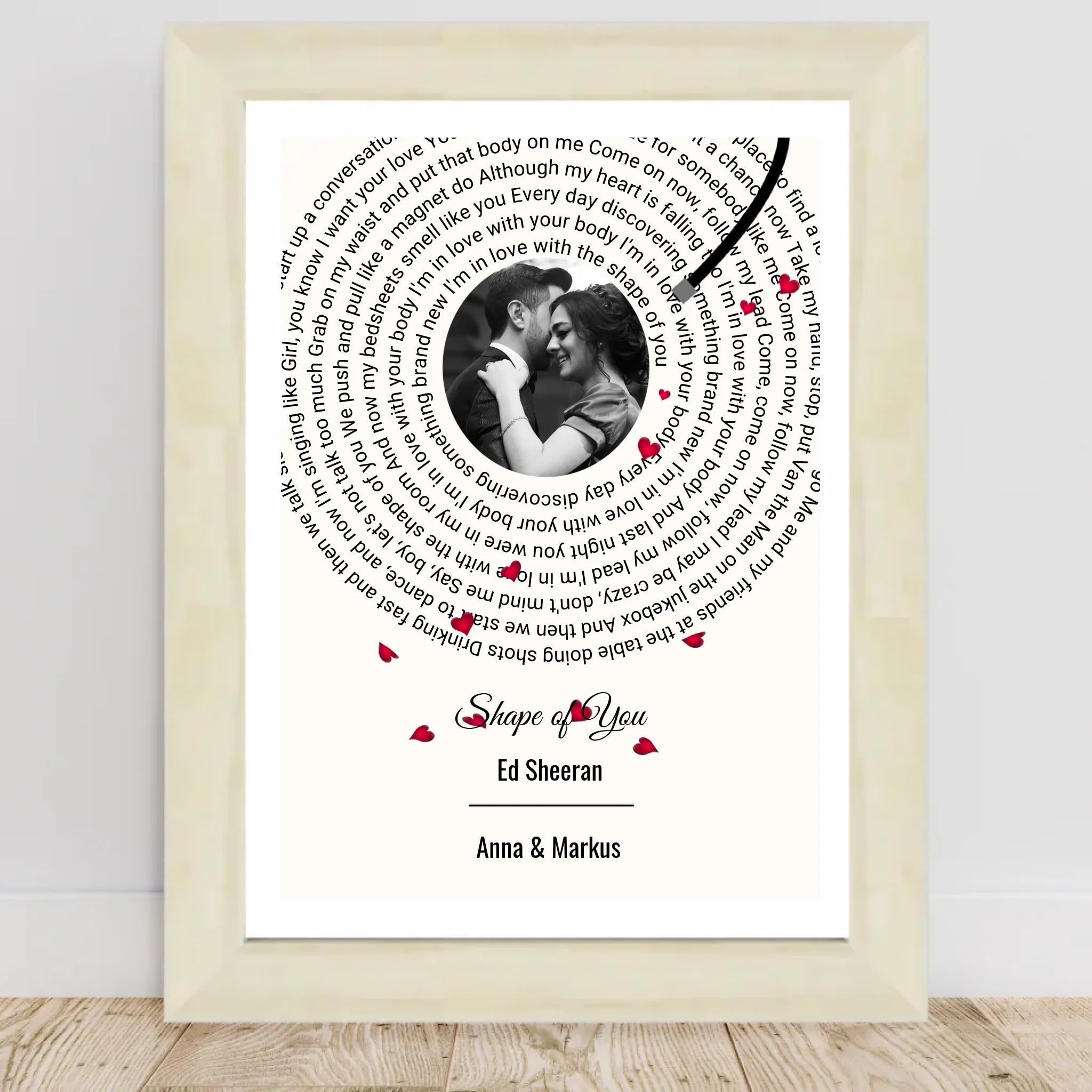 Jahrestag Geschennk Bild Lieblingssong Poster mit Paar Foto - Cantty