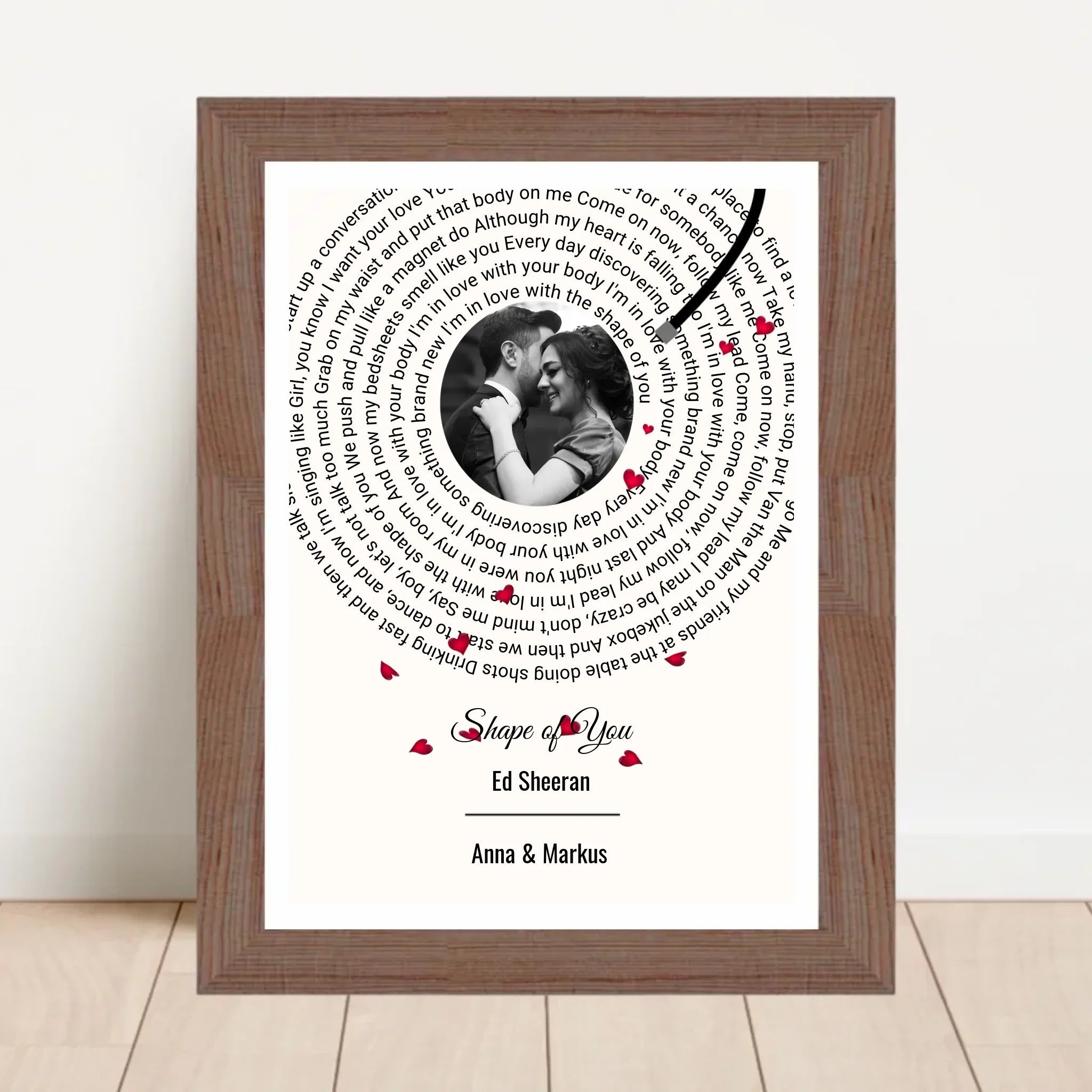 Jahrestag Geschennk Bild Lieblingssong Poster mit Paar Foto - Cantty