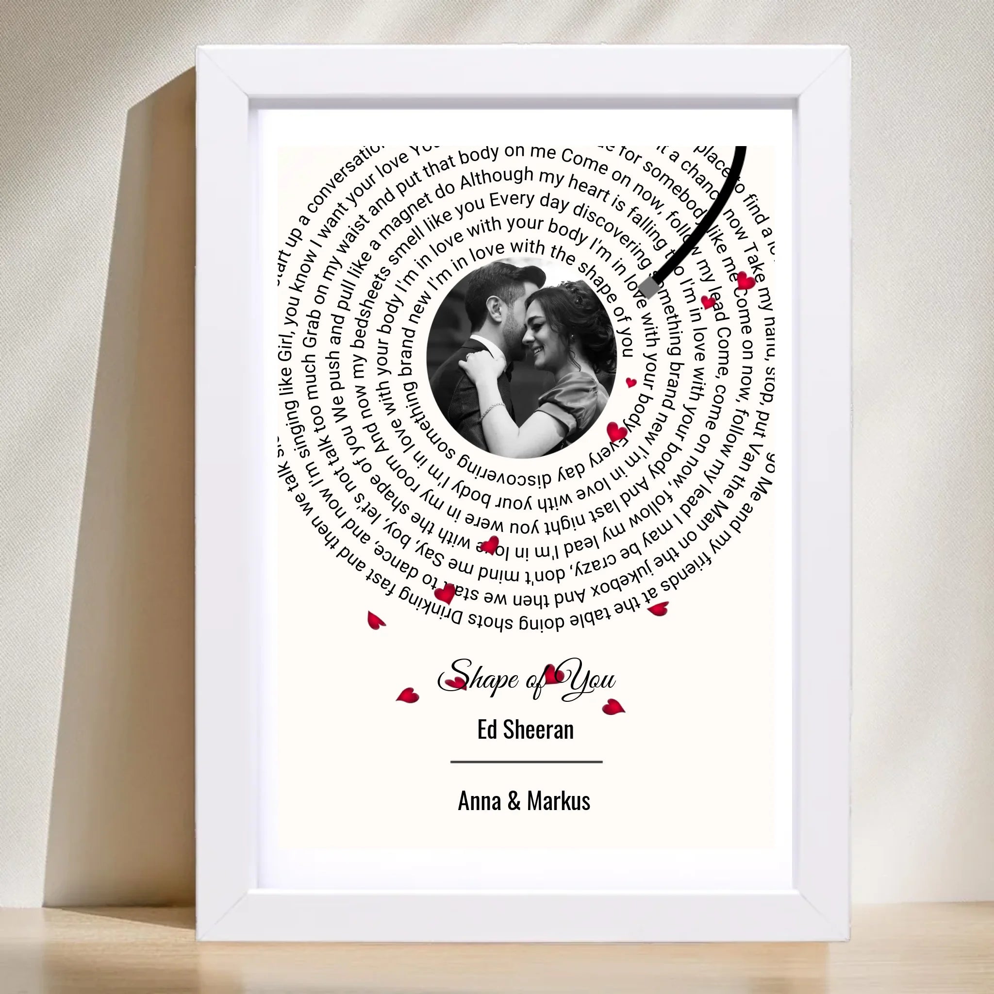 Jahrestag Geschennk Bild Lieblingssong Poster mit Paar Foto - Cantty