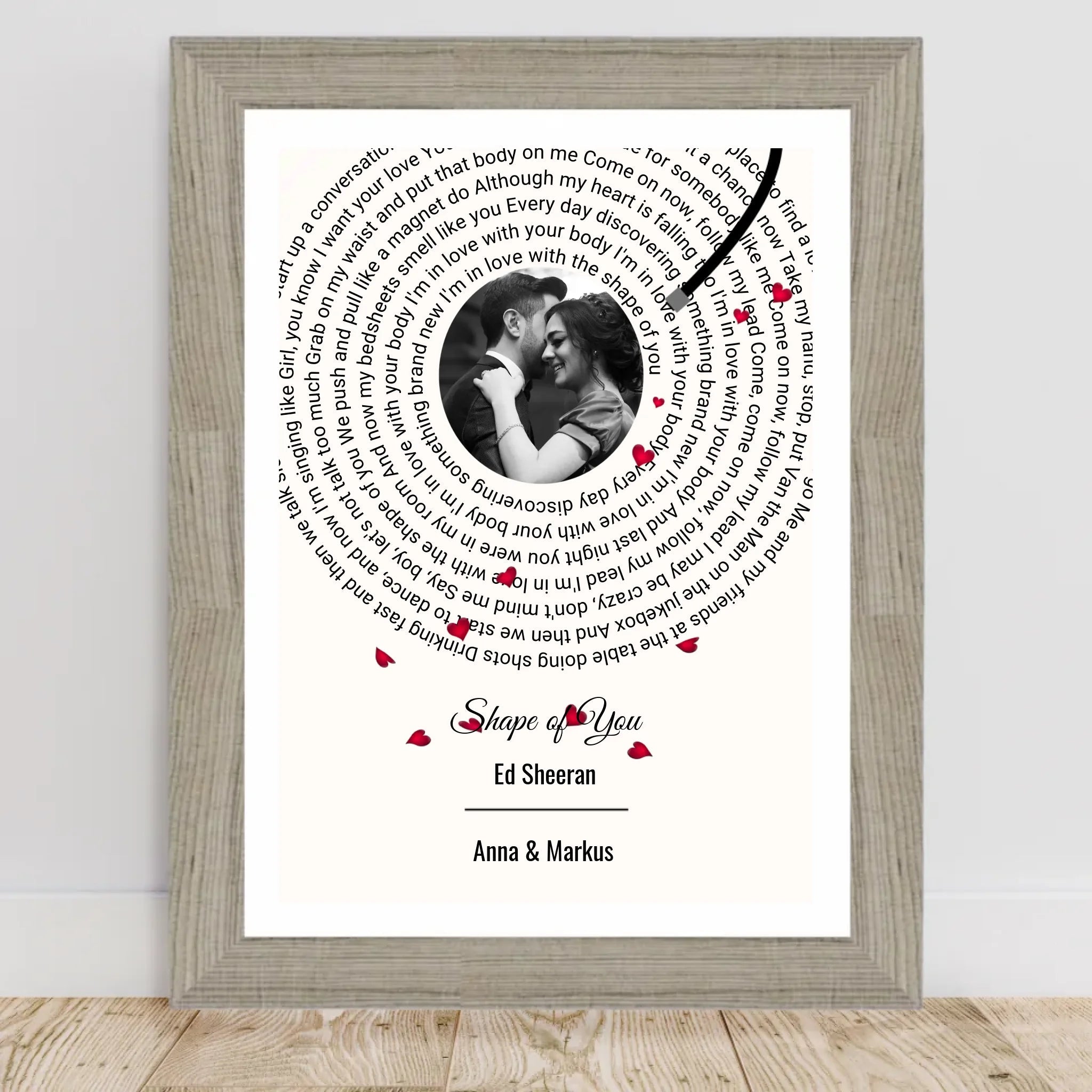 Jahrestag Geschennk Bild Lieblingssong Poster mit Paar Foto - Cantty