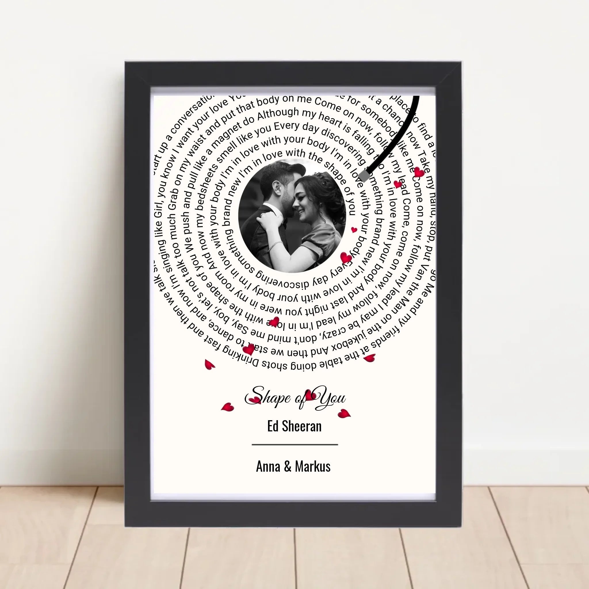 Jahrestag Geschennk Bild Lieblingssong Poster mit Paar Foto - Cantty