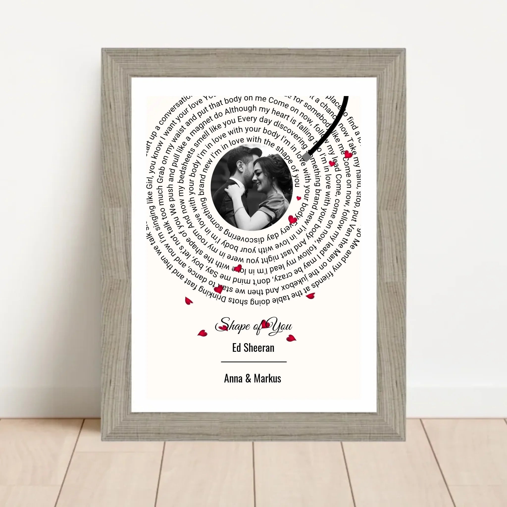 Jahrestag Geschennk Bild Lieblingssong Poster mit Paar Foto - Cantty