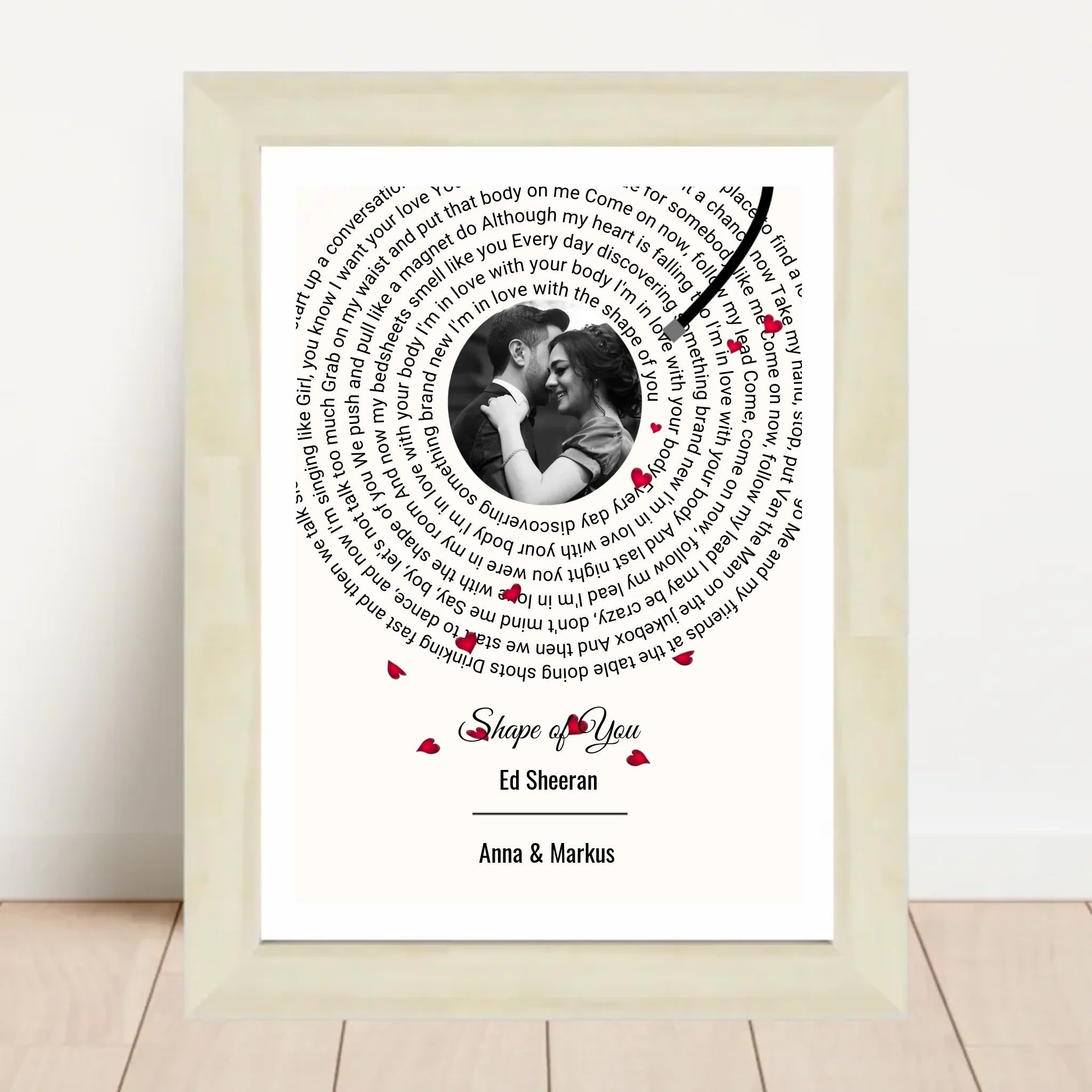 Jahrestag Geschennk Bild Lieblingssong Poster mit Paar Foto - Cantty