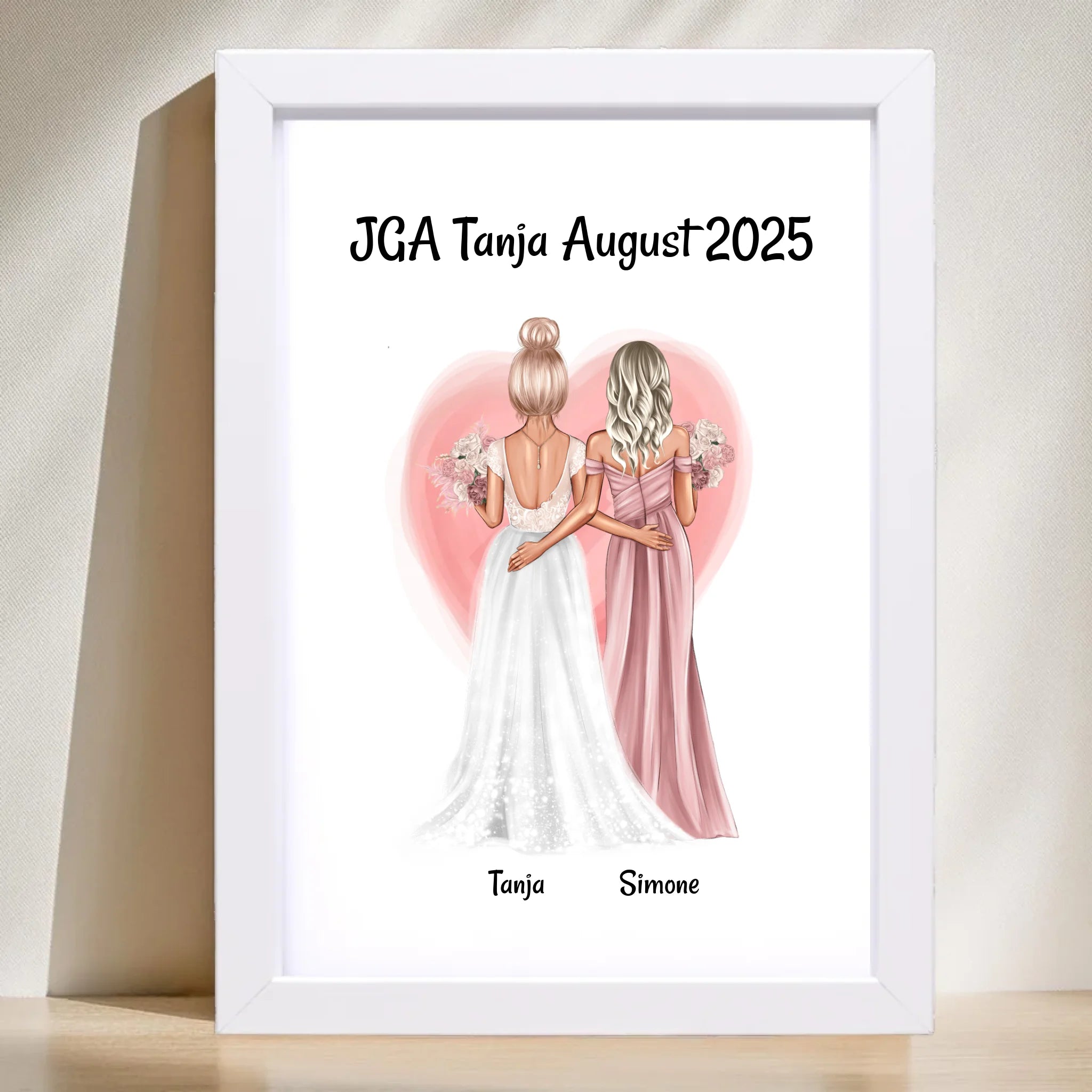 JGA Geschenk Freundinnen Bild personalisiert - Cantty