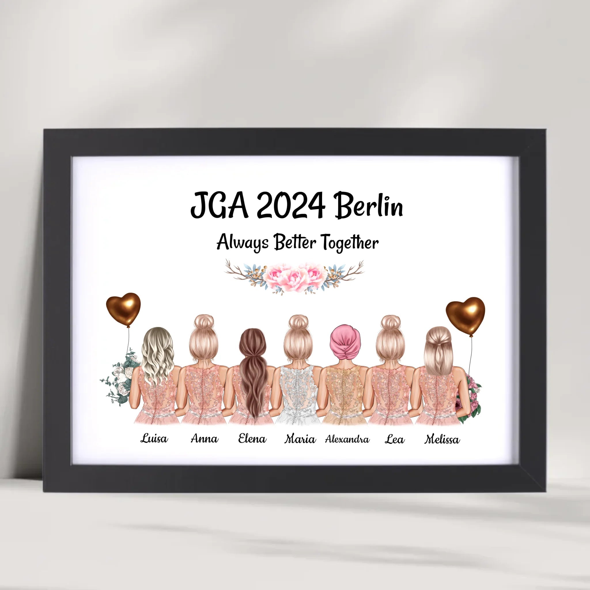 Junggesellinnenabschied Poster 7 Freundinnen - Cantty
