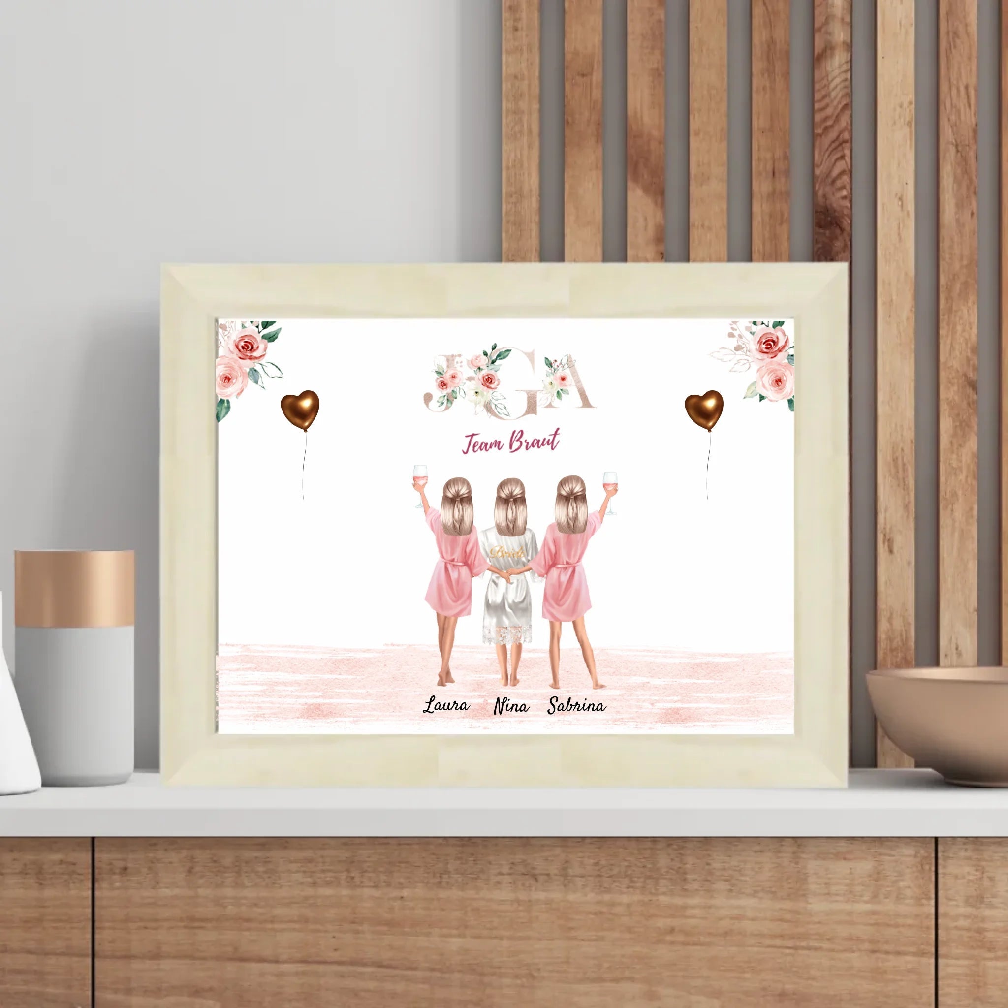 Junggesellinnenabschied Poster – Personalisiertes Geschenk für die Braut & Freundinnen - Cantty