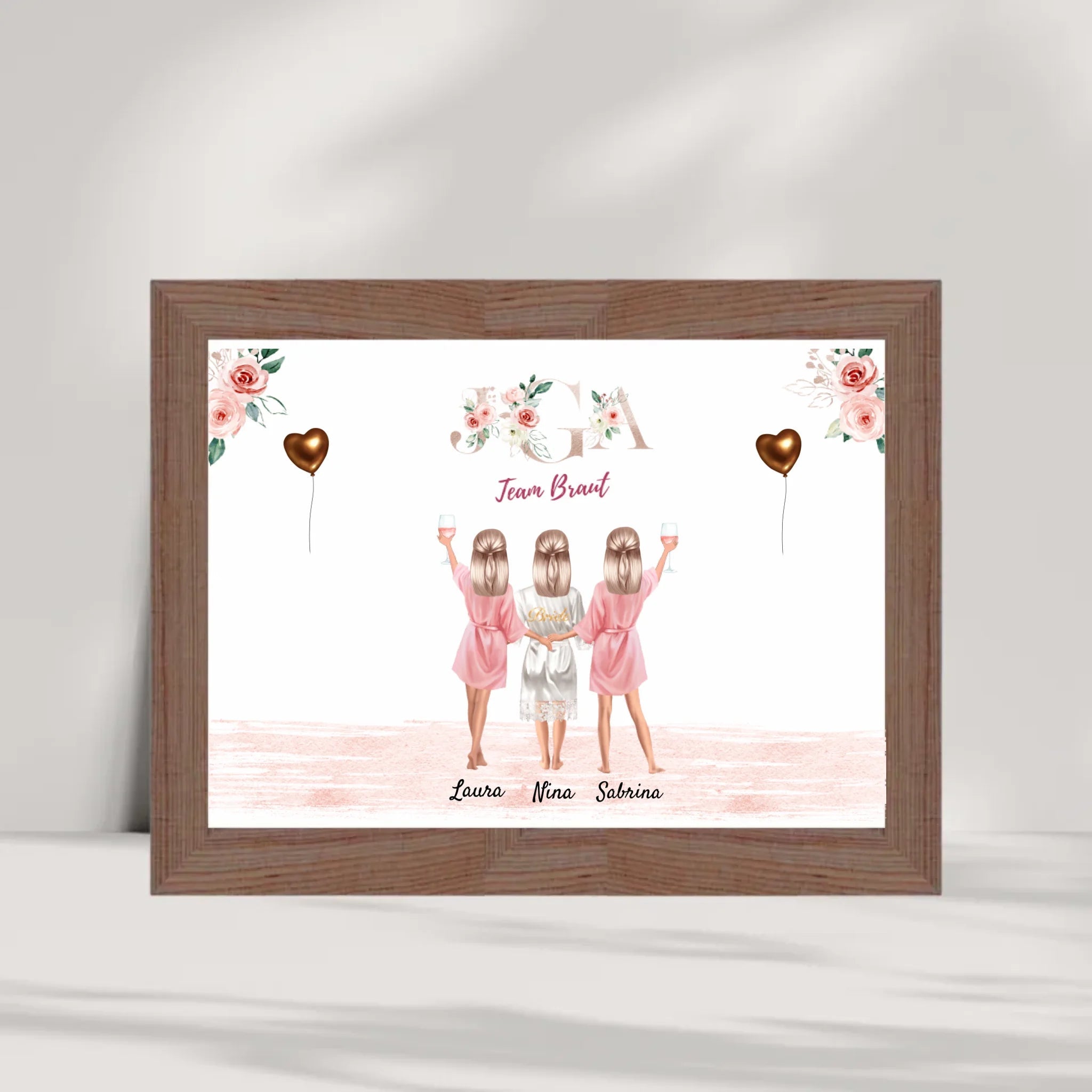 Junggesellinnenabschied Poster – Personalisiertes Geschenk für die Braut & Freundinnen - Cantty
