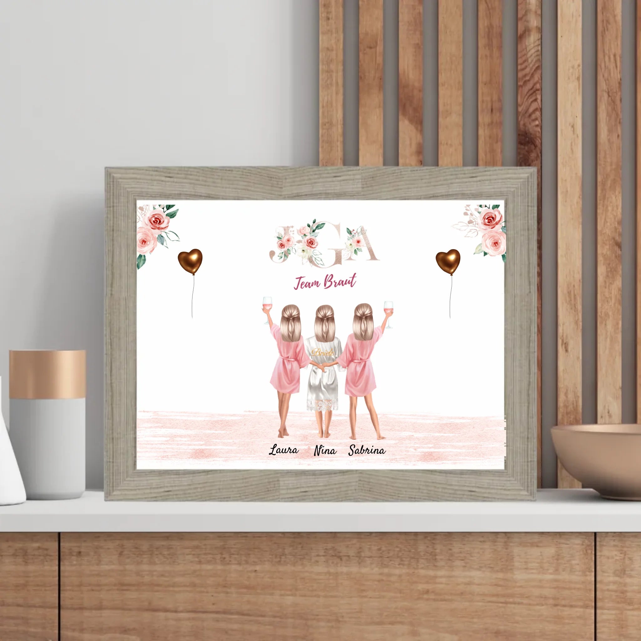 Junggesellinnenabschied Poster – Personalisiertes Geschenk für die Braut & Freundinnen - Cantty