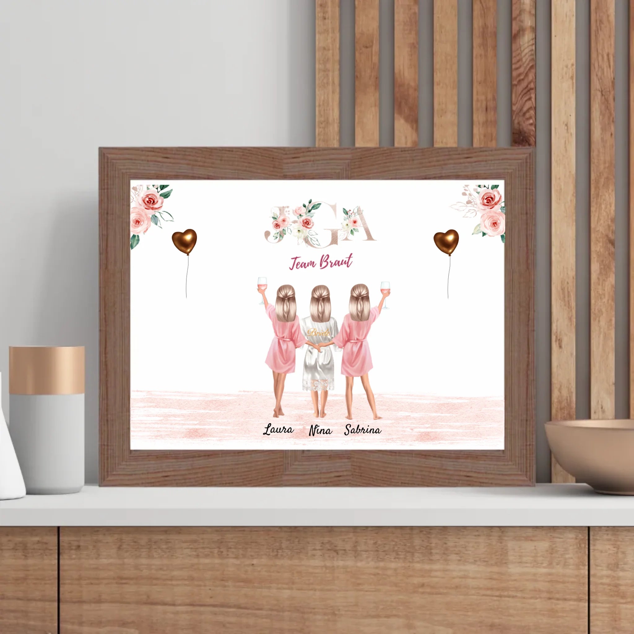 Junggesellinnenabschied Poster – Personalisiertes Geschenk für die Braut & Freundinnen - Cantty
