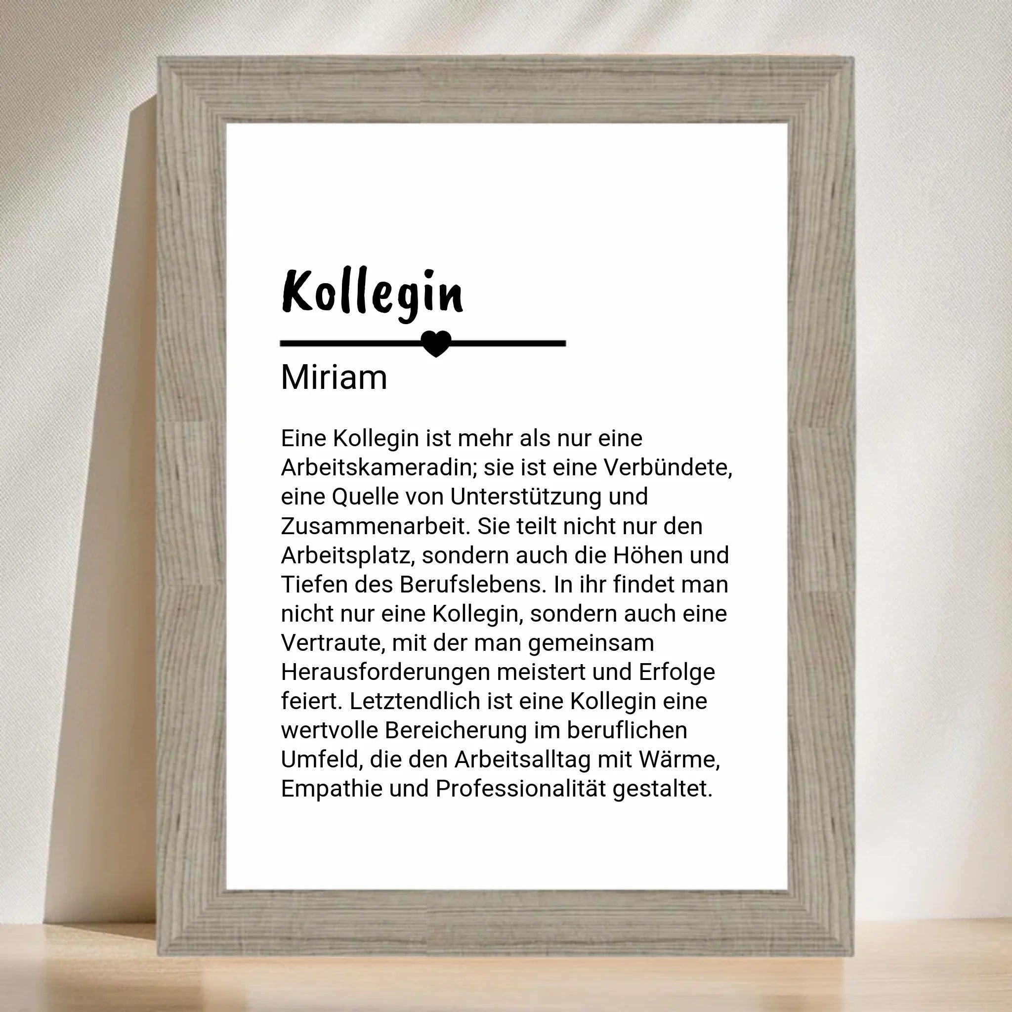 Kollegin Definition Poster Geschenk personalisiert - Cantty