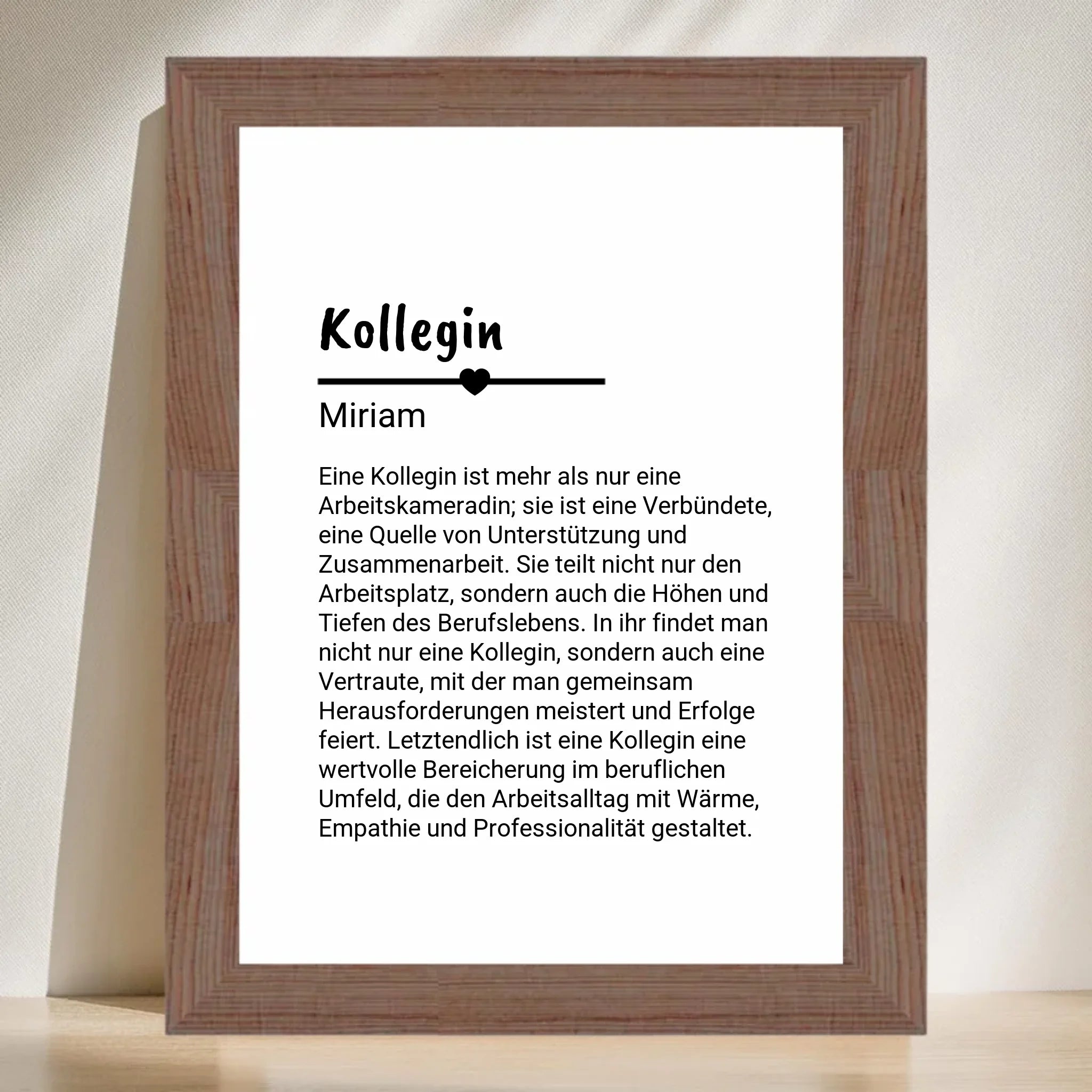 Kollegin Definition Poster Geschenk personalisiert - Cantty