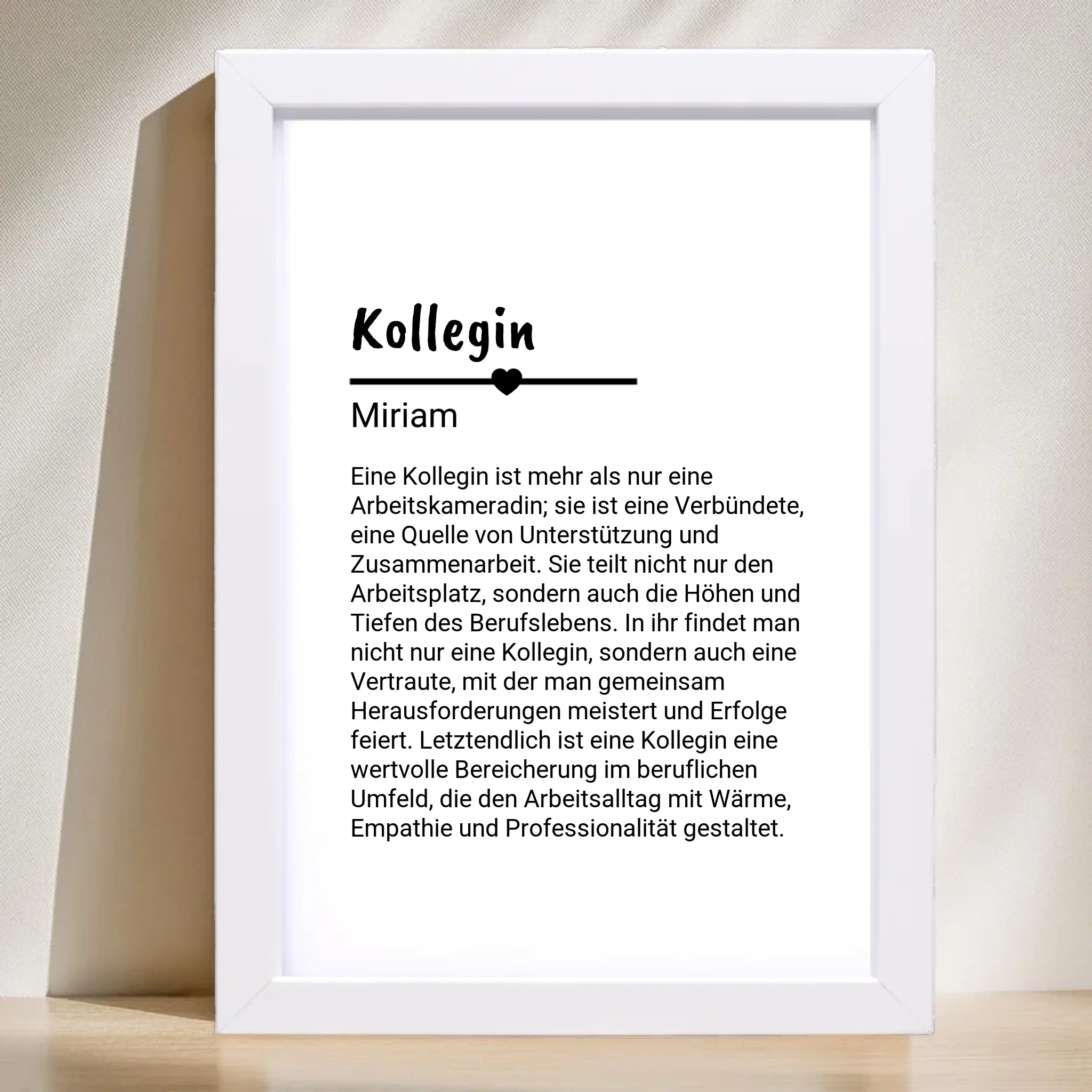 Kollegin Definition Poster Geschenk personalisiert - Cantty