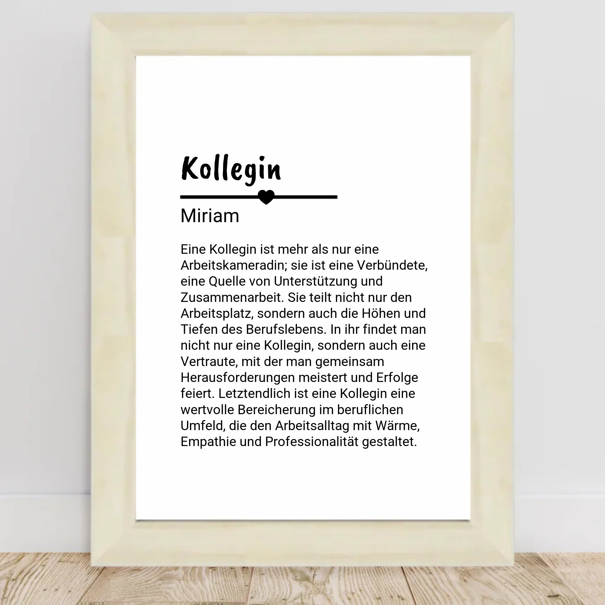 Kollegin Definition Poster Geschenk personalisiert - Cantty