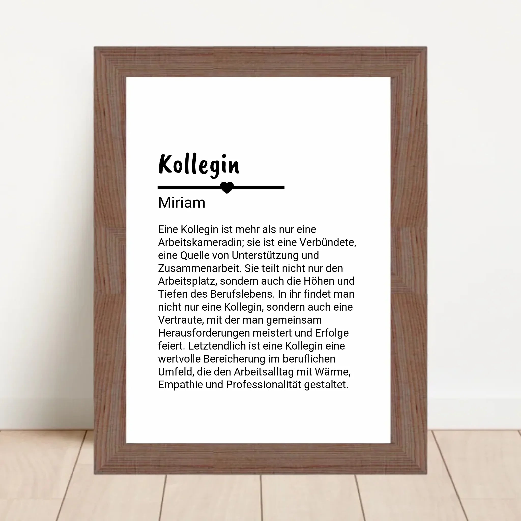 Kollegin Definition Poster Geschenk personalisiert - Cantty