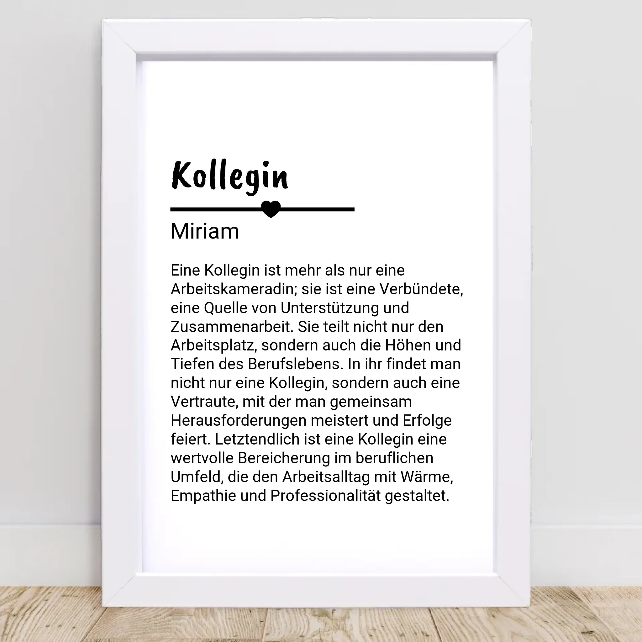 Kollegin Definition Poster Geschenk personalisiert - Cantty