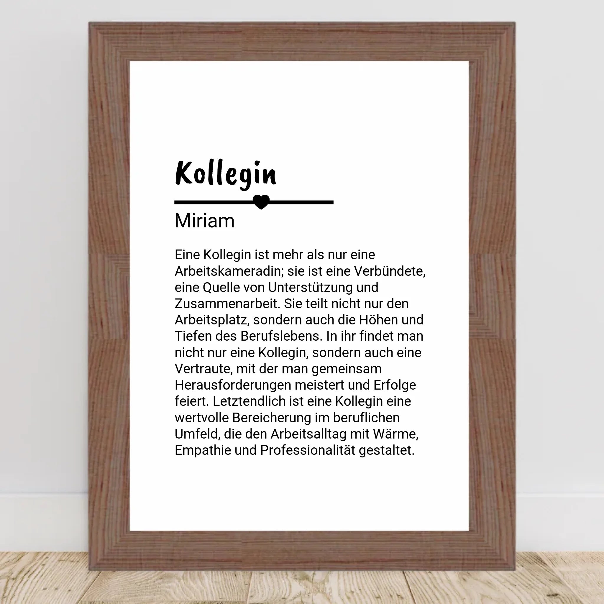 Kollegin Definition Poster Geschenk personalisiert - Cantty