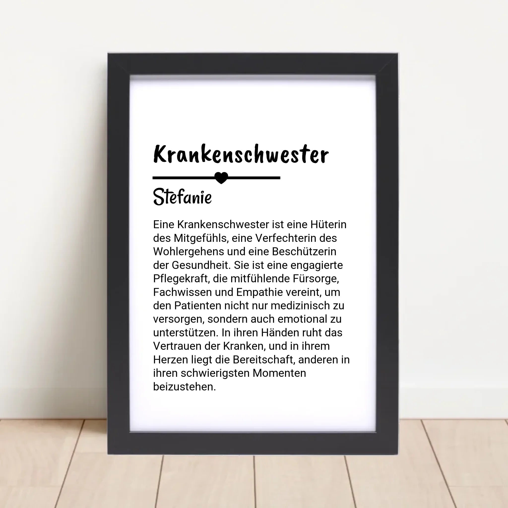 Krankenschwester Definition Poster Geschenk personalisiert - Cantty