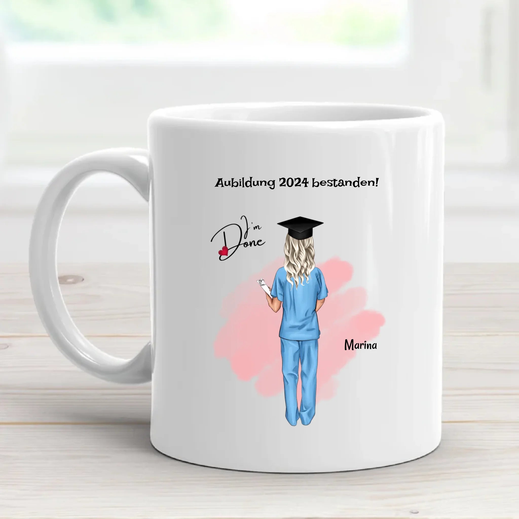 Krankenschwester Examen bestanden Tasse personalisiert - Cantty
