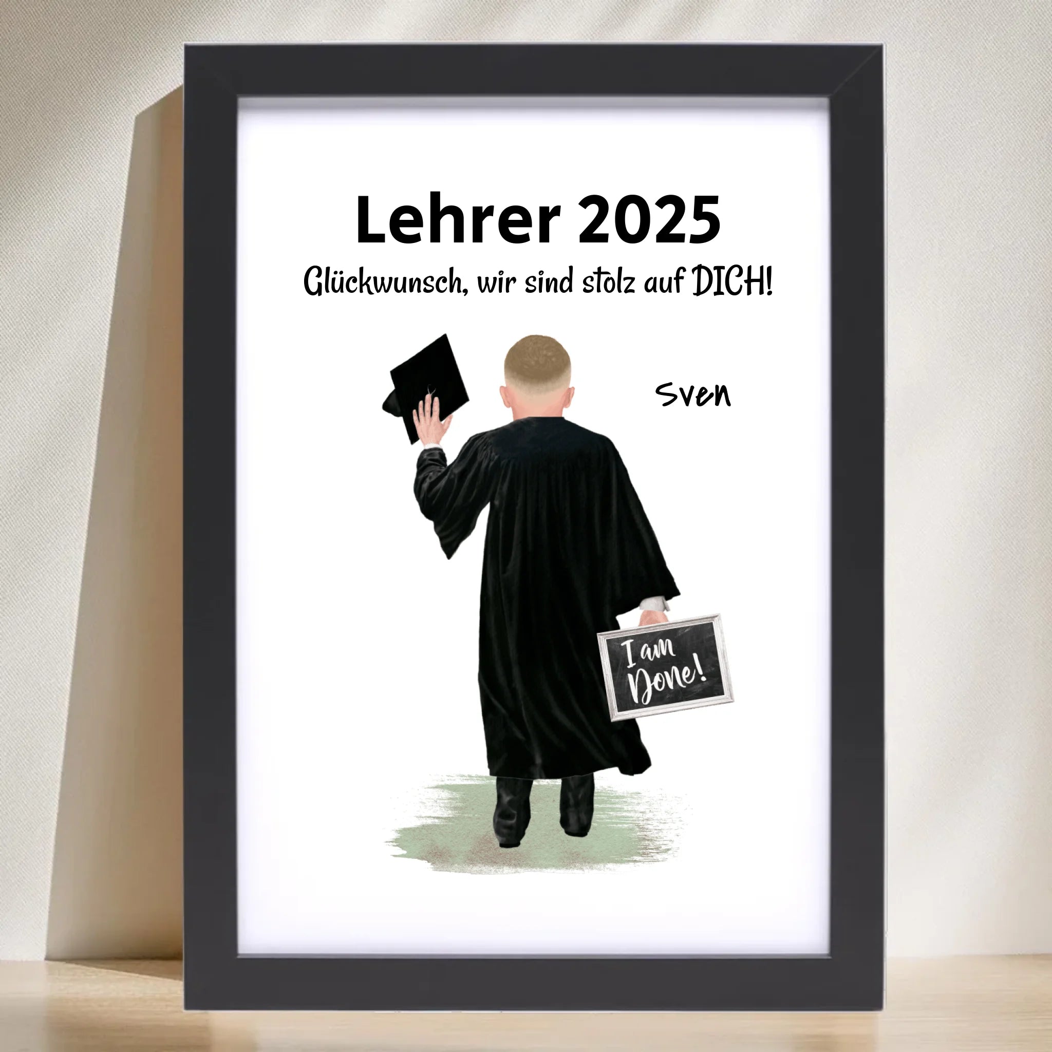 Lehrer Abschluss Prüfung bestanden Poster Geschenk für Mann - Cantty