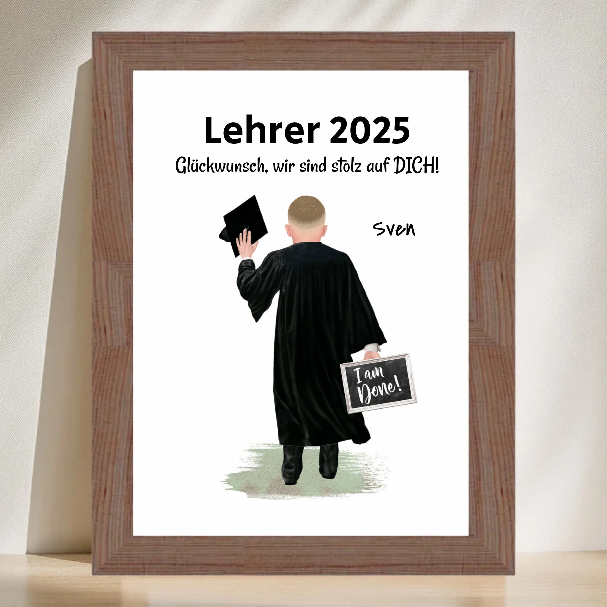 Lehrer Abschluss Prüfung bestanden Poster Geschenk für Mann - Cantty
