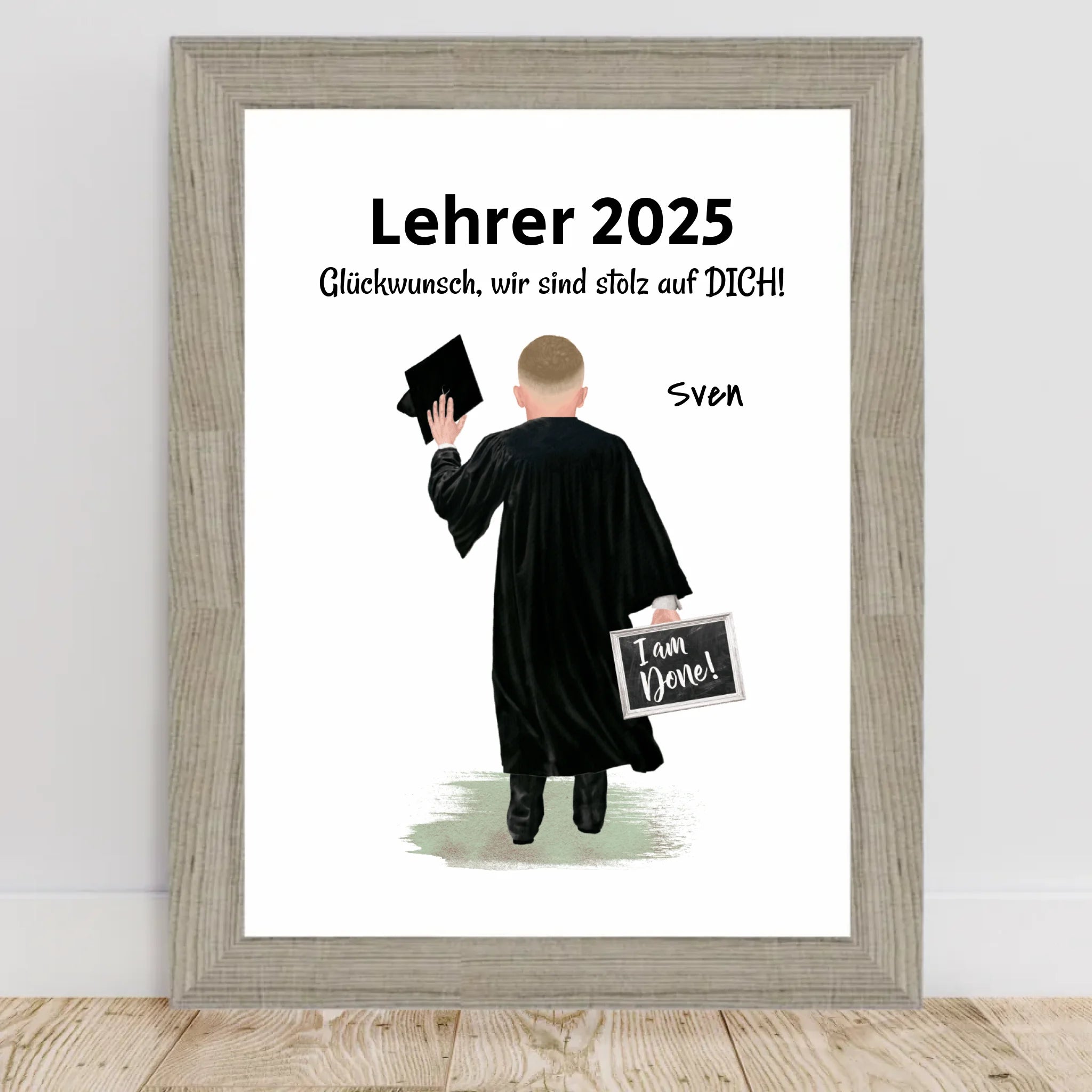 Lehrer Abschluss Prüfung bestanden Poster Geschenk für Mann - Cantty