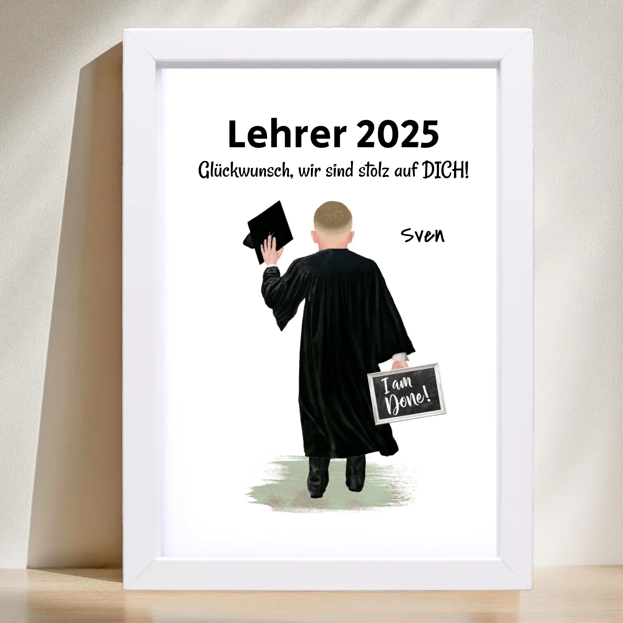 Lehrer Abschluss Prüfung bestanden Poster Geschenk für Mann - Cantty