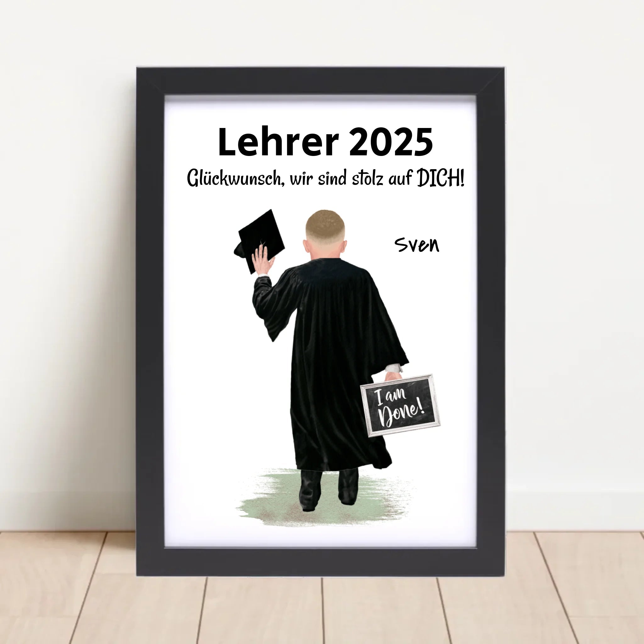 Lehrer Abschluss Prüfung bestanden Poster Geschenk für Mann - Cantty