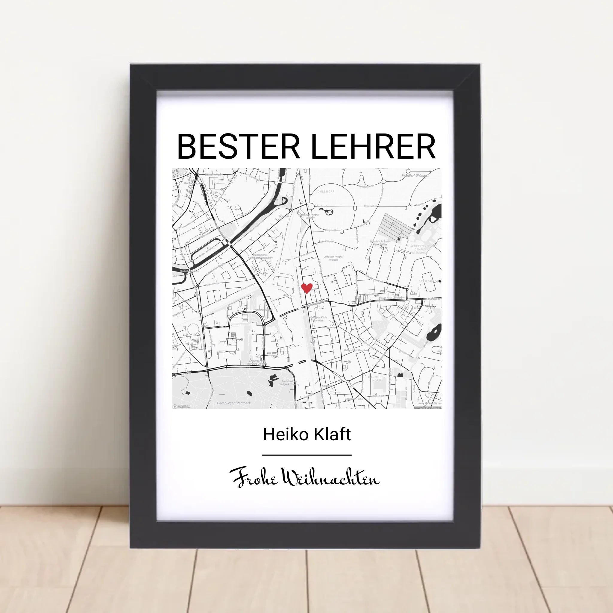Lehrer Weihnachtsgeschenk Poster personalisierbar - Cantty