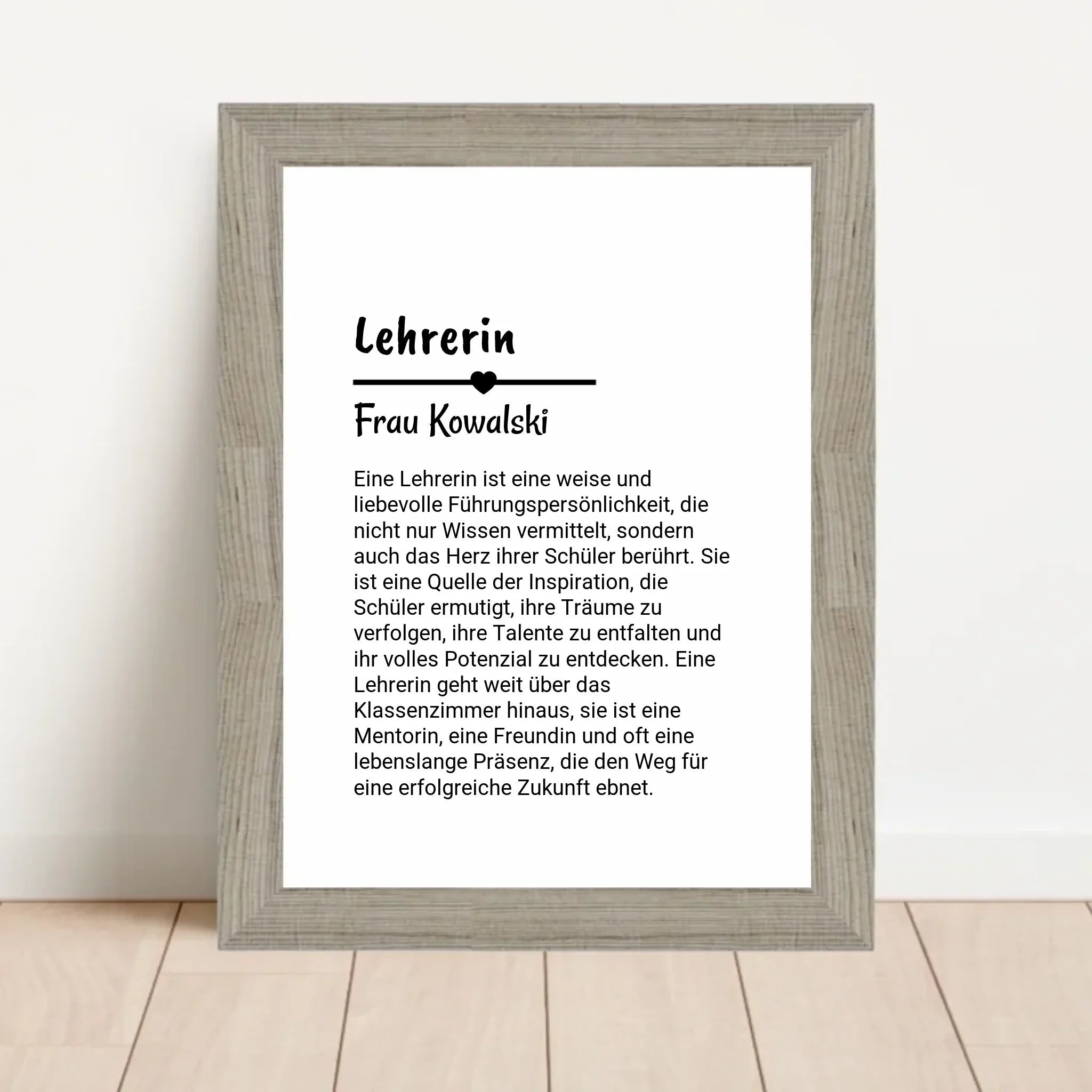 Lehrerin Definition Poster personalisiert - Cantty