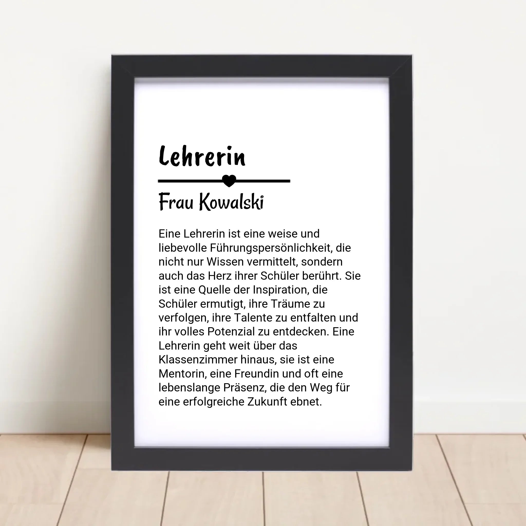 Lehrerin Definition Poster personalisiert - Cantty