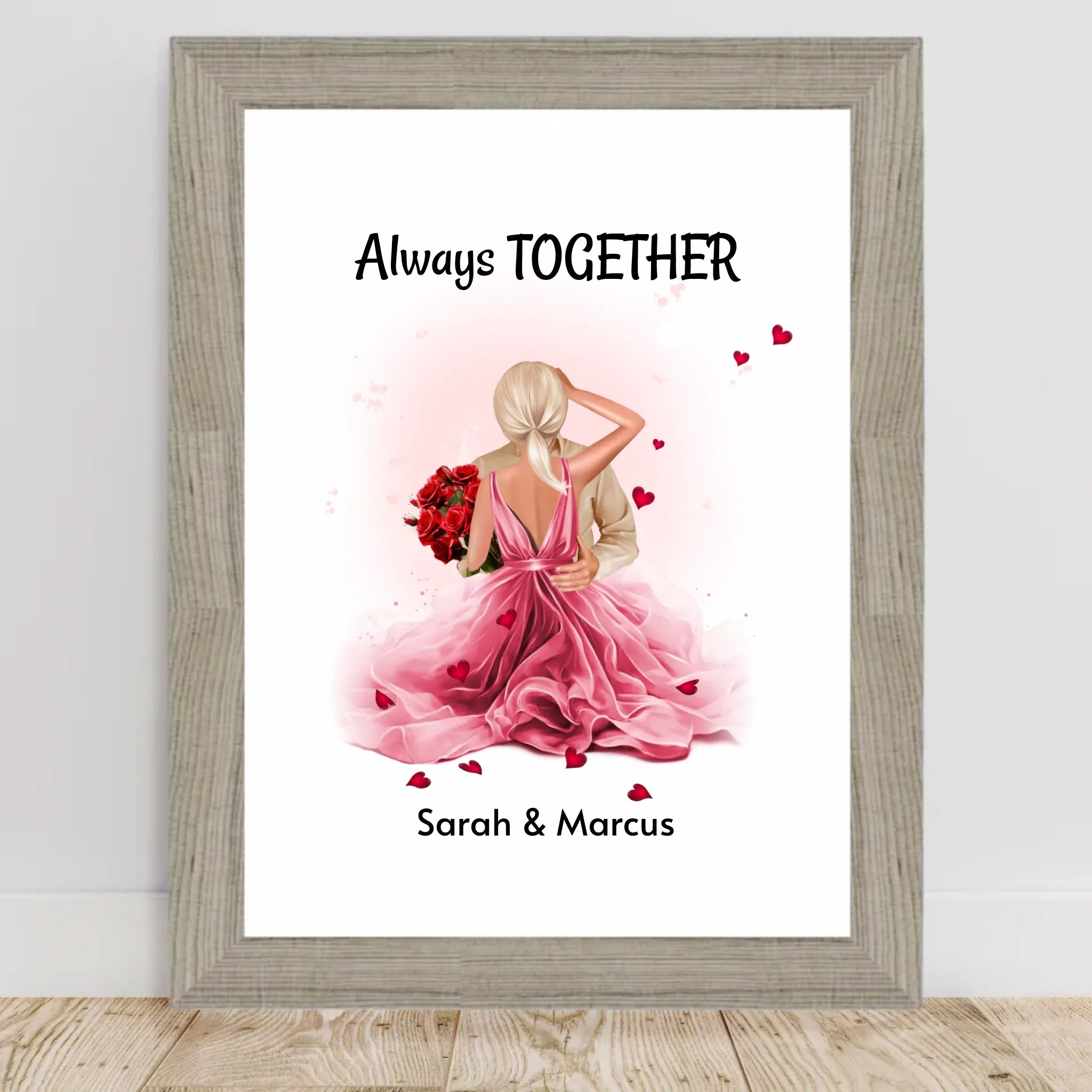 Liebespaar Jahrestagsgeschenk Bild personalisiert - Cantty