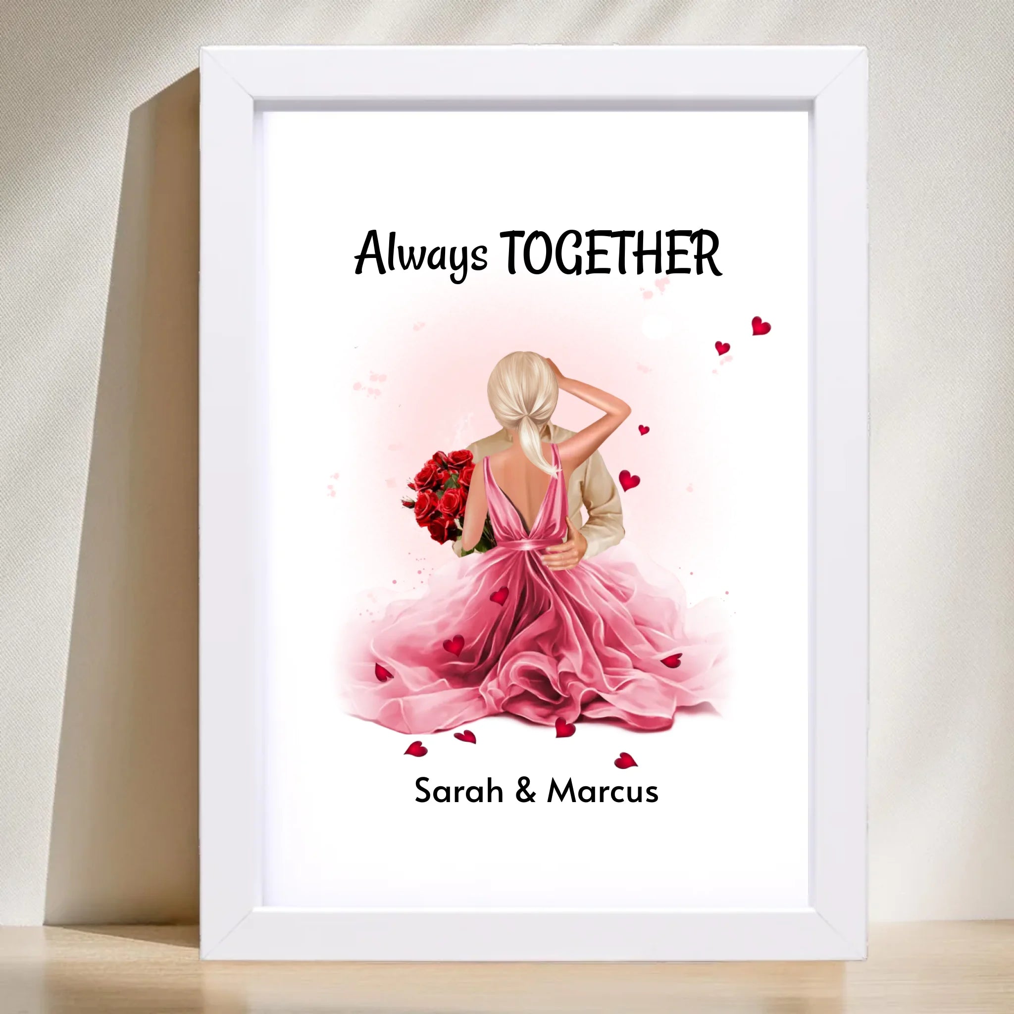 Liebespaar Jahrestagsgeschenk Bild personalisiert - Cantty