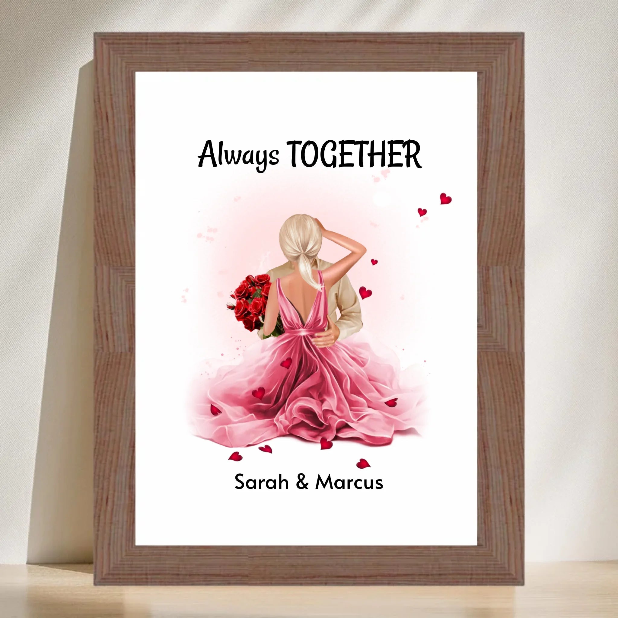 Liebespaar Jahrestagsgeschenk Bild personalisiert - Cantty