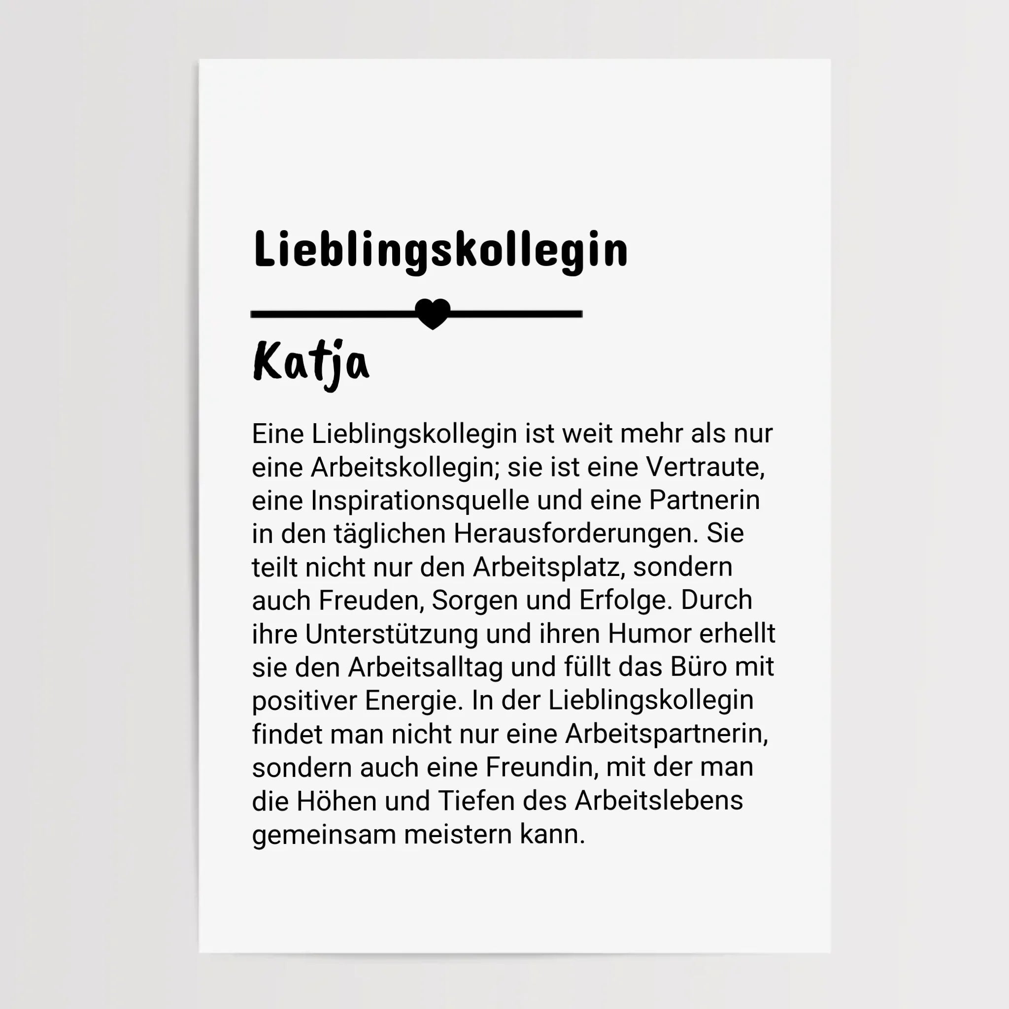 Lieblingskollegin Definition Poster personalisiert - Cantty