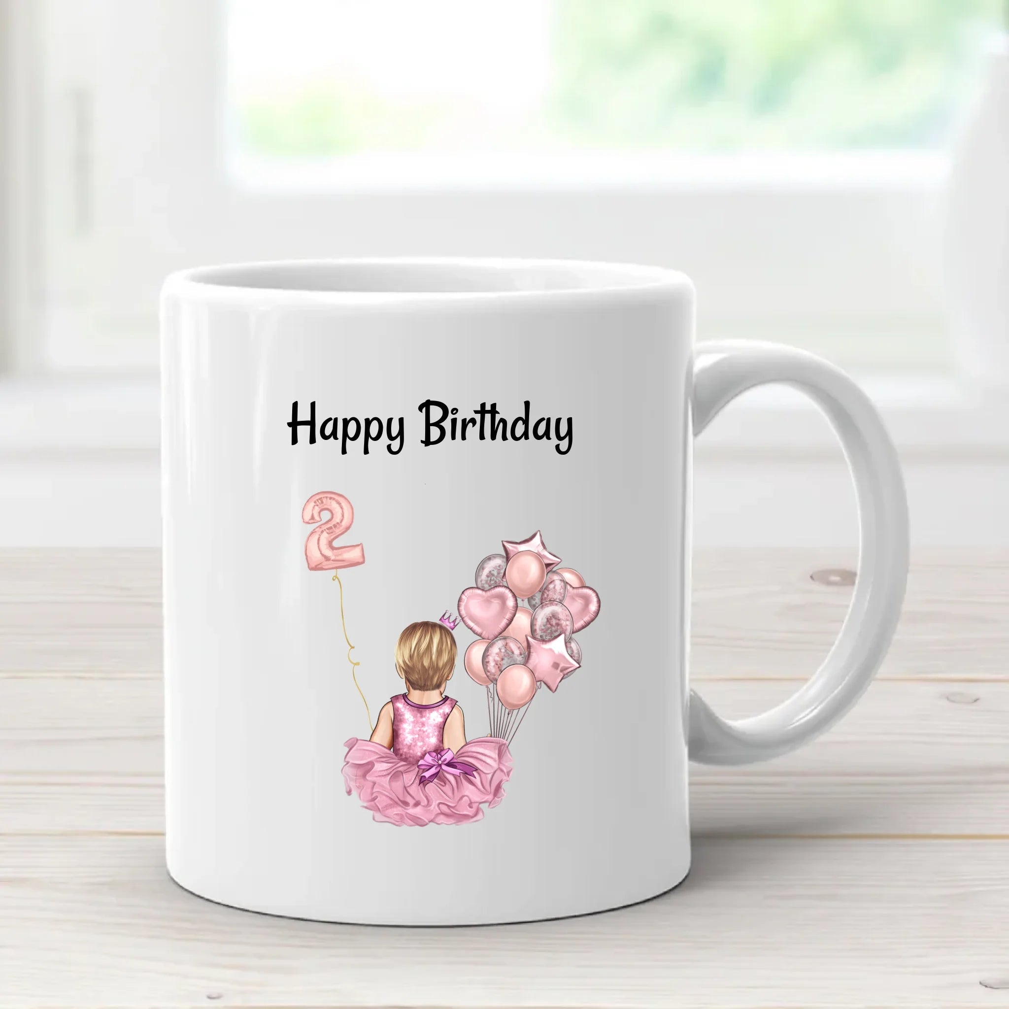 Mädchen 2. Geburtstag Geschenk Tasse mit Namen - Cantty