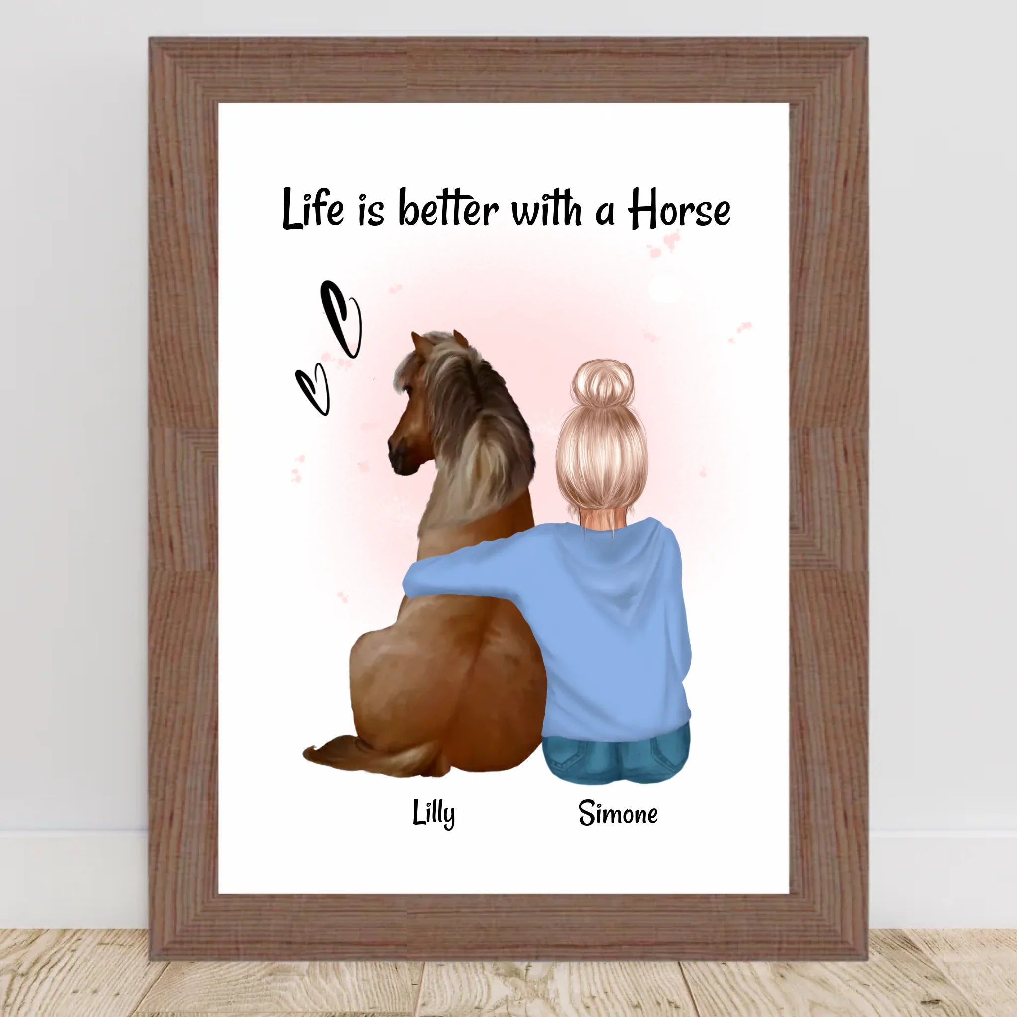 Mädchen Pferd Poster Geschenk Pferdebesitzerin personalisiert - Cantty