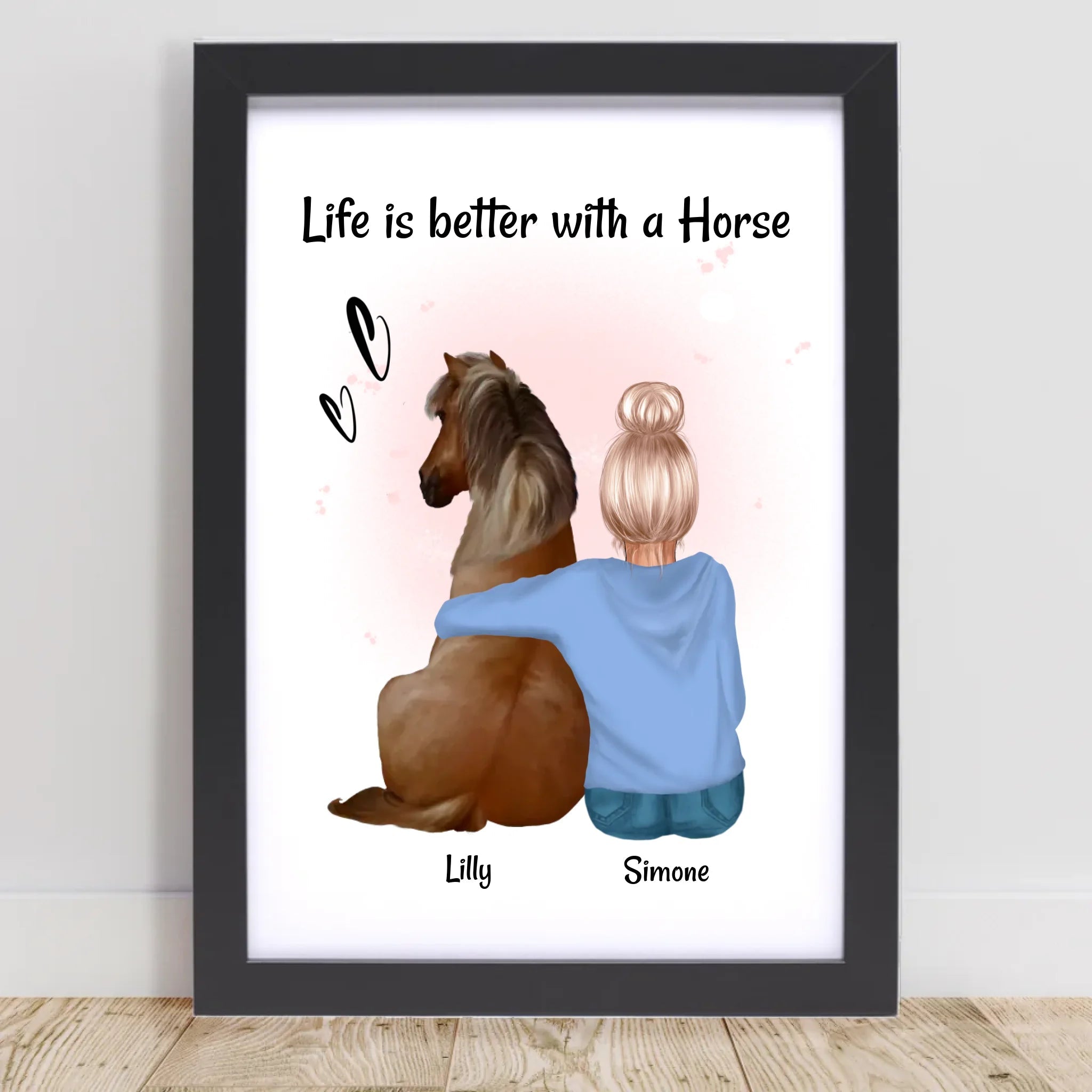 Mädchen Pferd Poster Geschenk Pferdebesitzerin personalisiert - Cantty