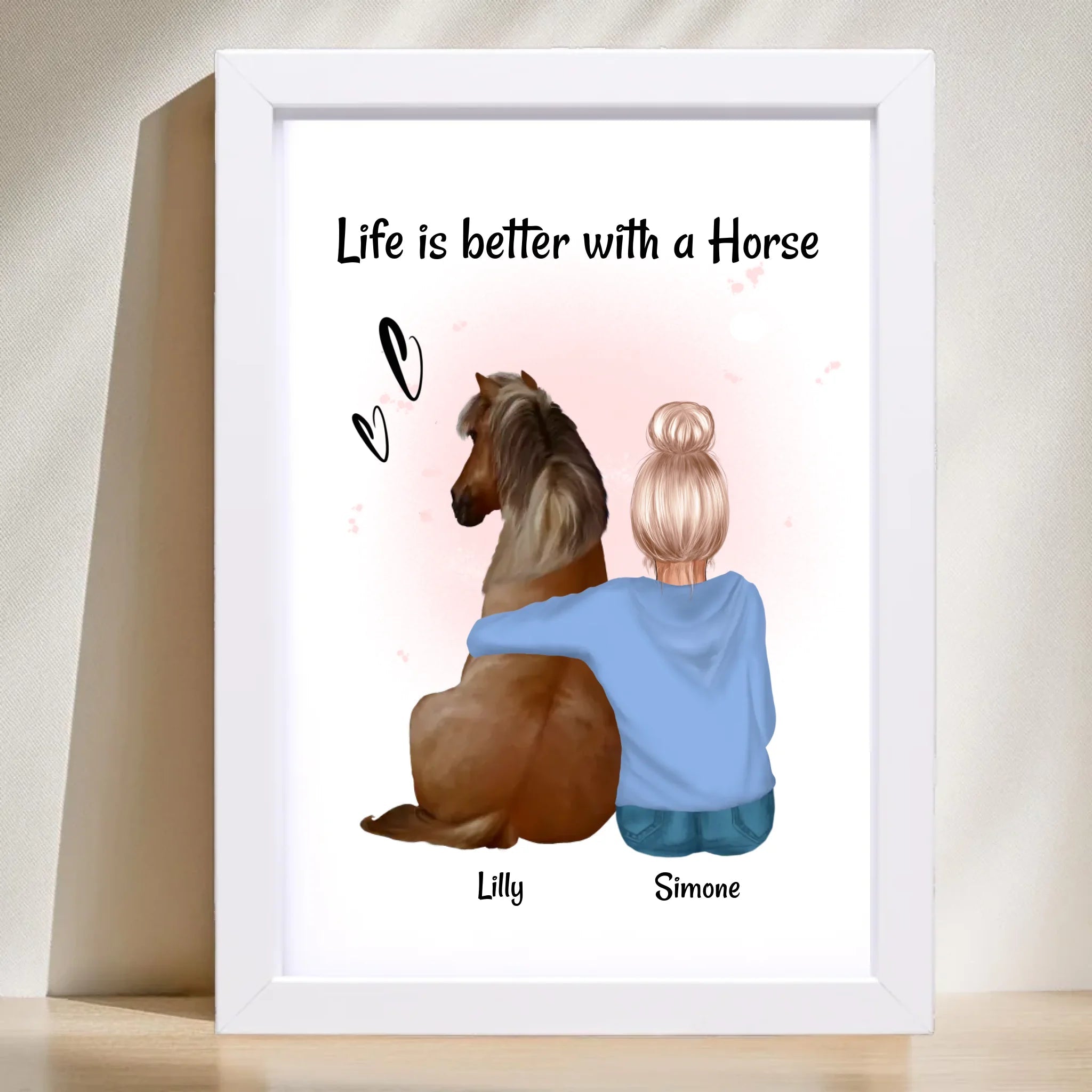 Mädchen Pferd Poster Geschenk Pferdebesitzerin personalisiert - Cantty