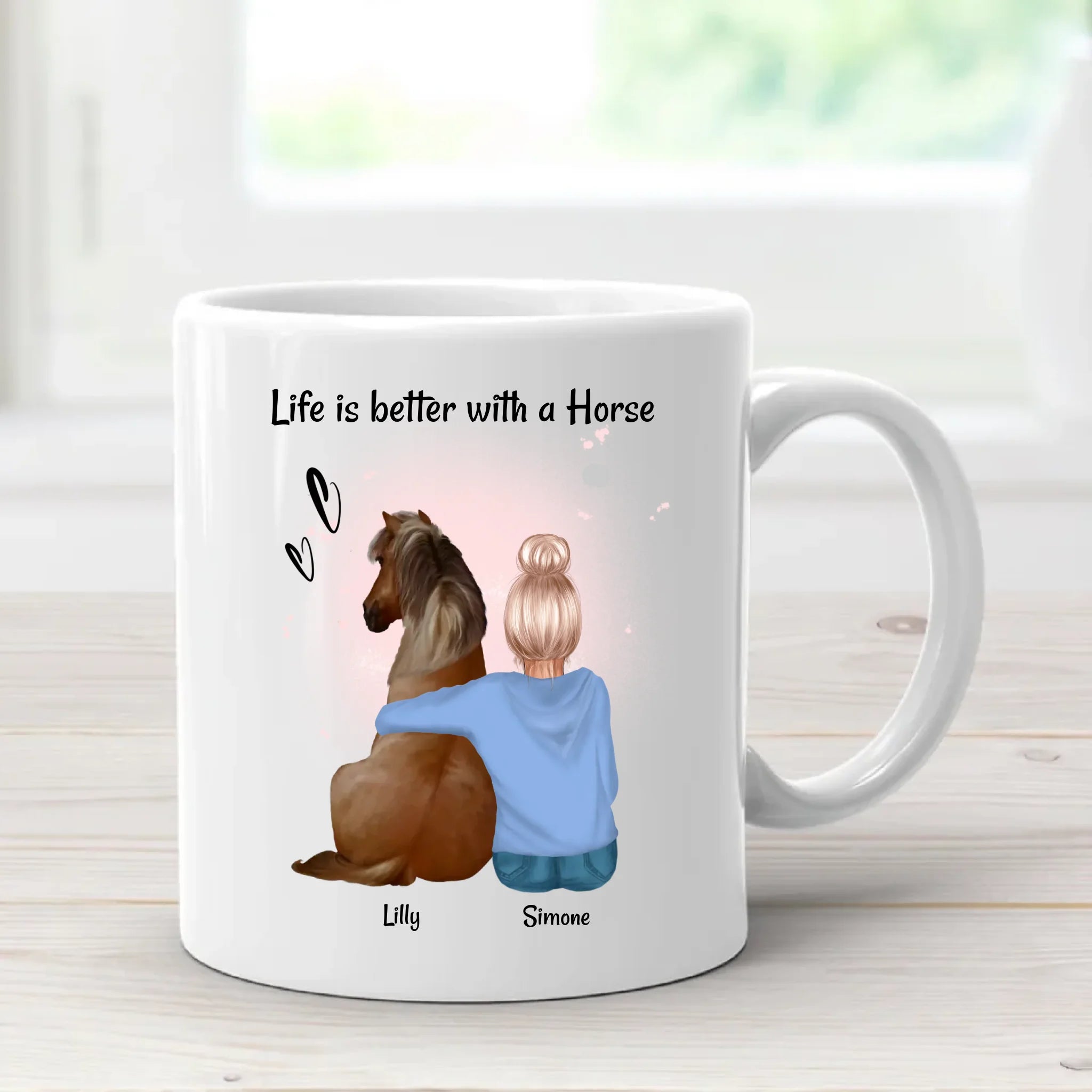 Mädchen Pferd Tasse Pferdebesitzerin Geschenk personalisiert - Cantty