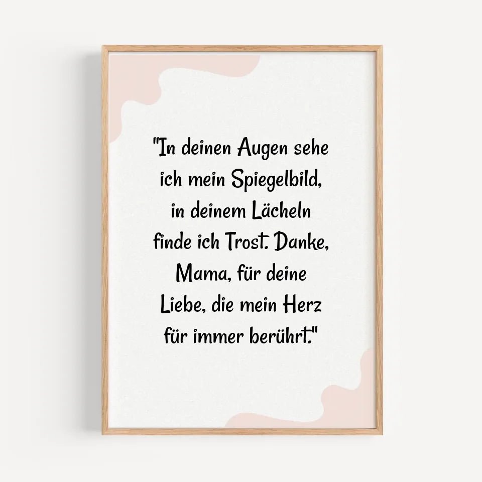 Mama Danke Spruch Poster personalisiert - Cantty