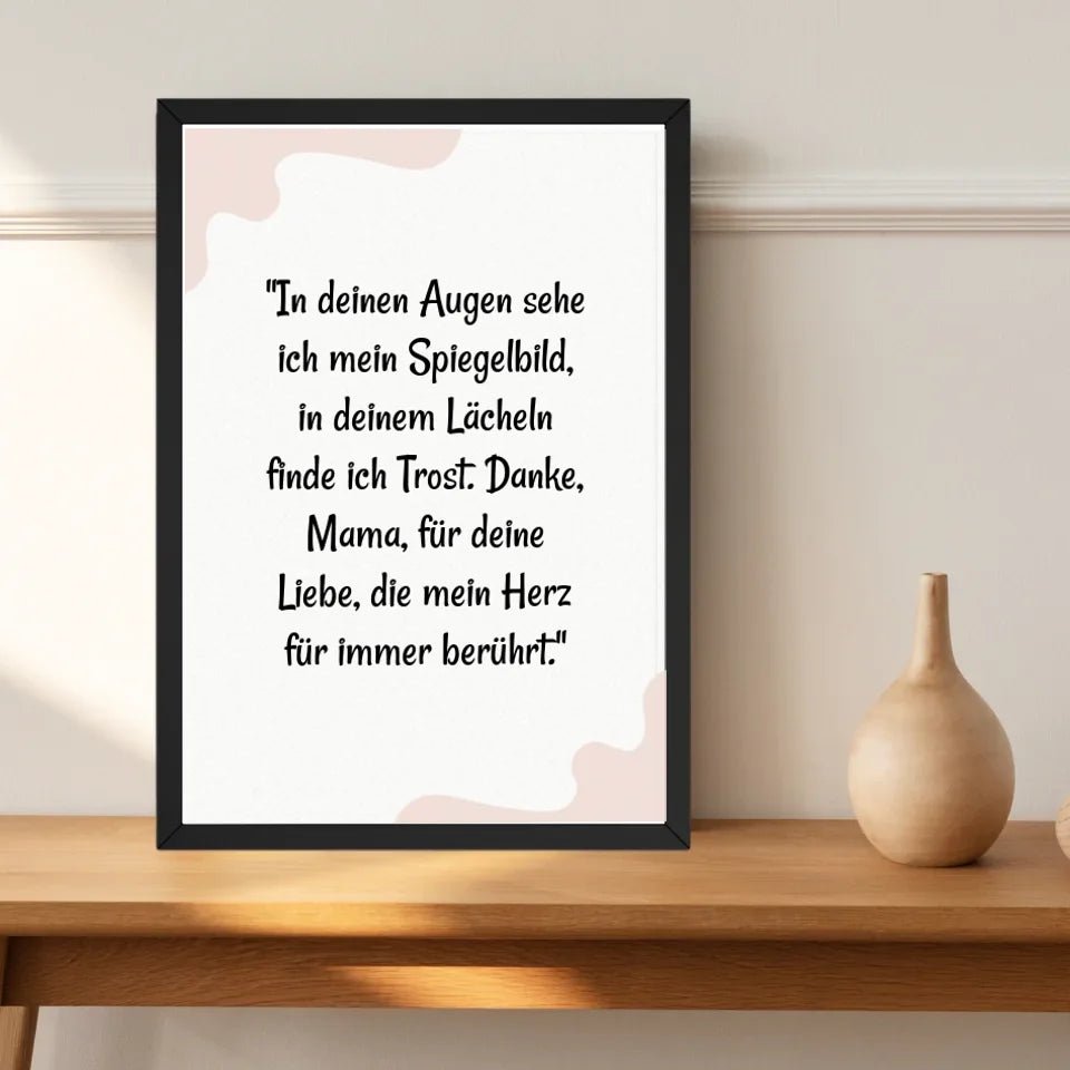 Mama Danke Spruch Poster personalisiert - Cantty