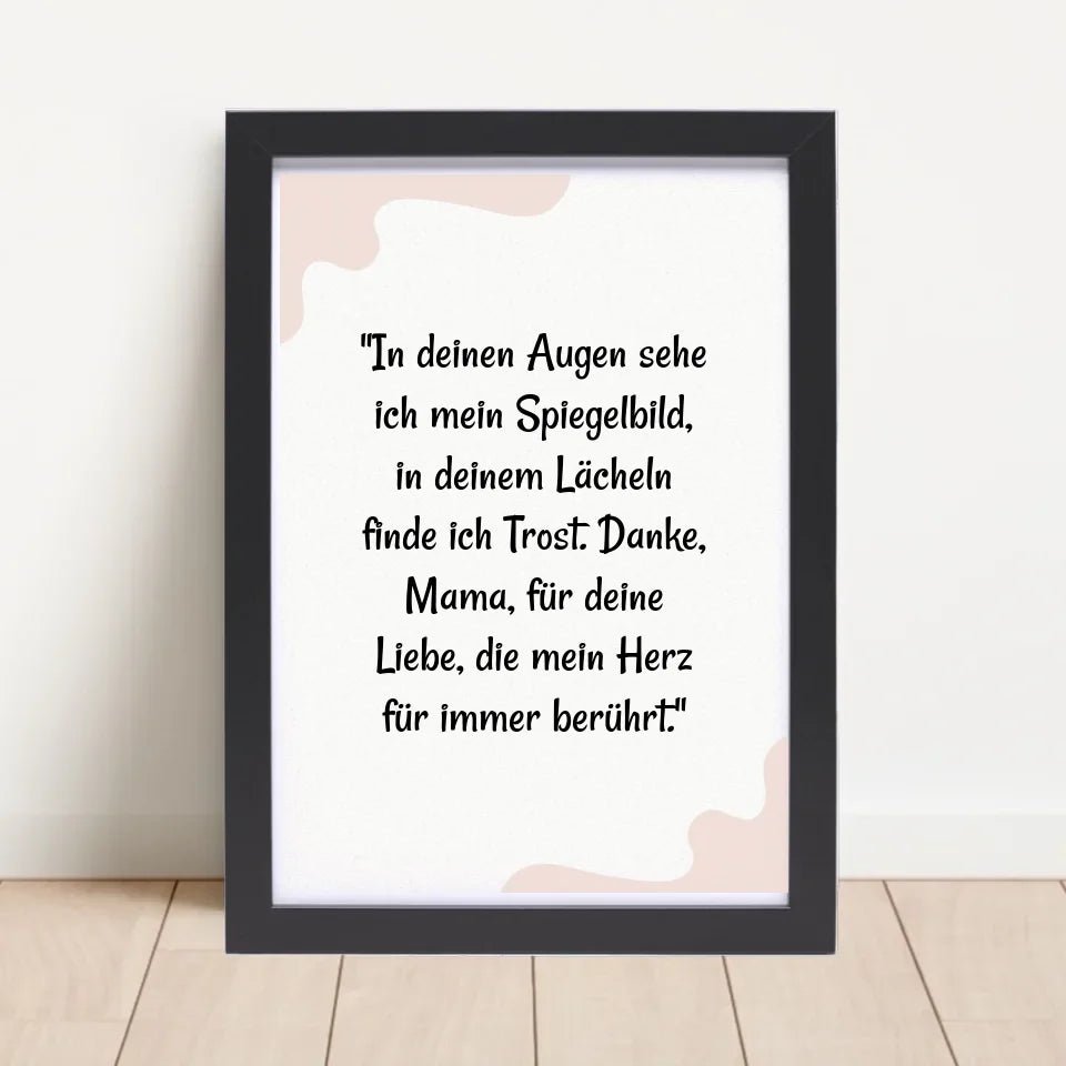 Mama Danke Spruch Poster personalisiert - Cantty