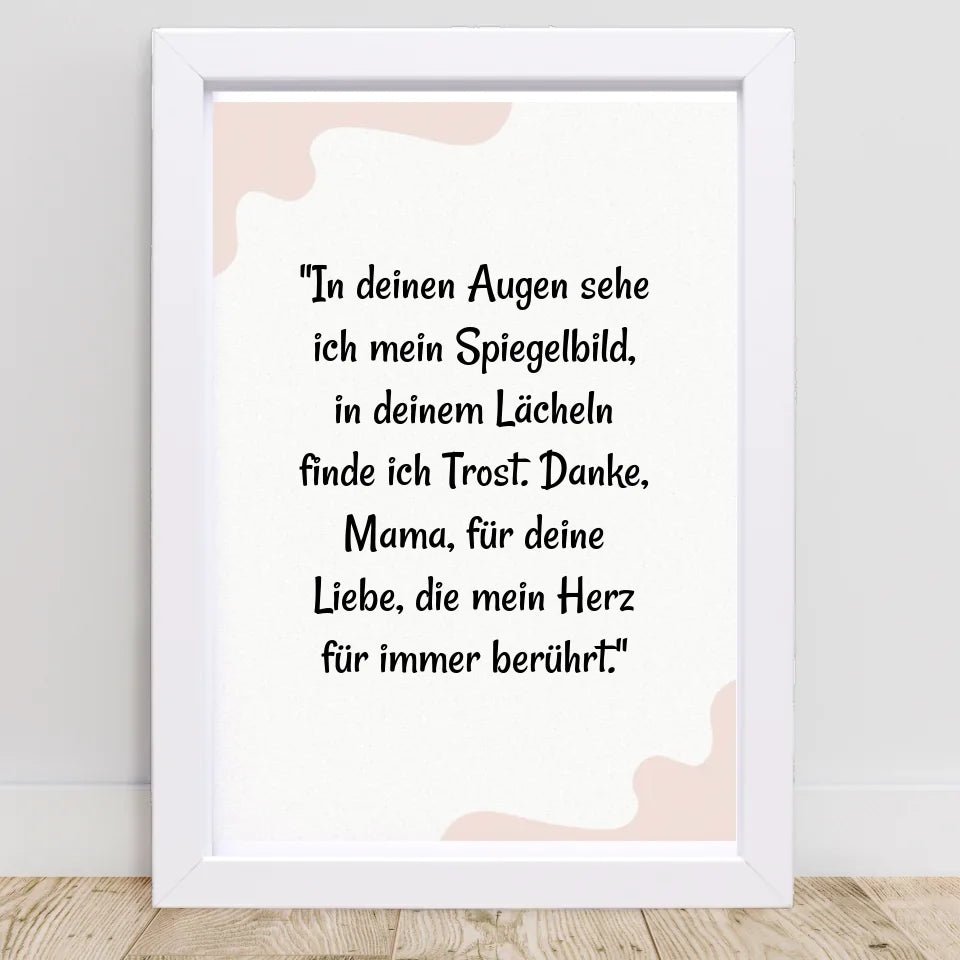 Mama Danke Spruch Poster personalisiert - Cantty