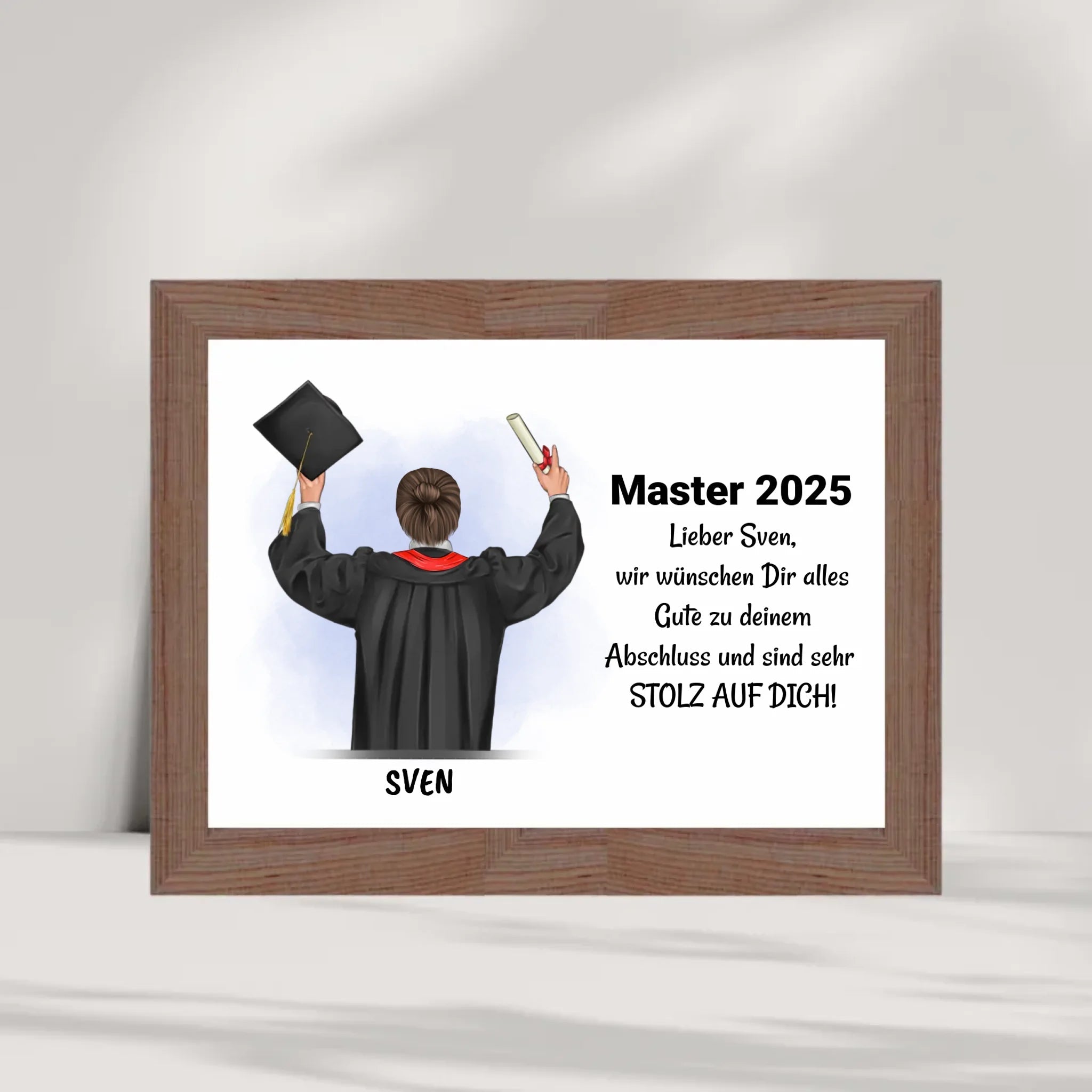 Mann Masterstudium Abschlussgeschenk Poster - Cantty