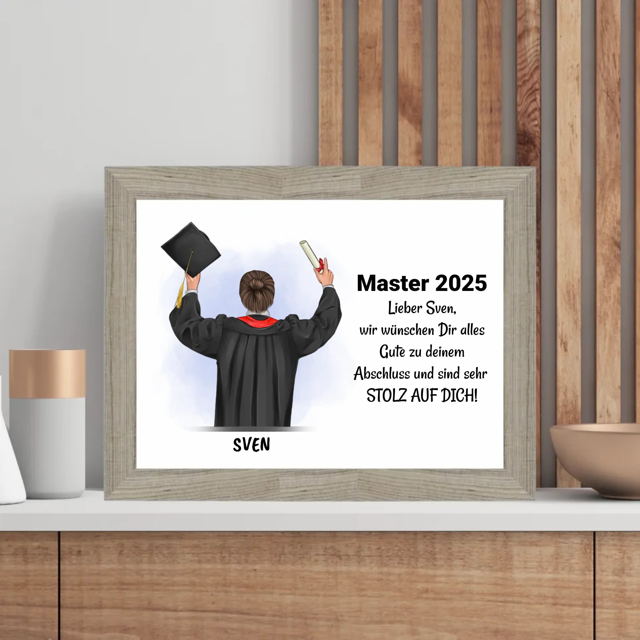Mann Masterstudium Abschlussgeschenk Poster - Cantty