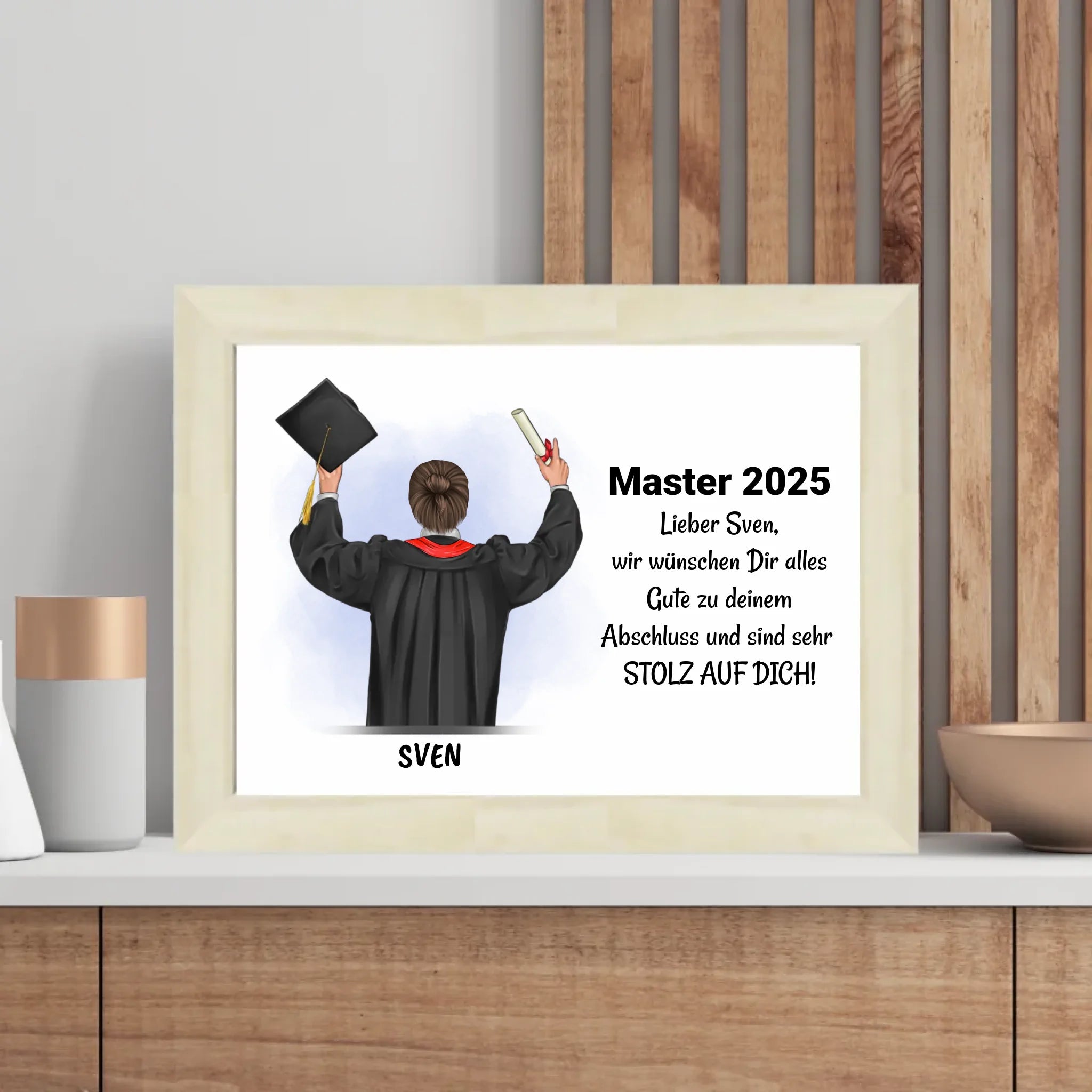 Mann Masterstudium Abschlussgeschenk Poster - Cantty