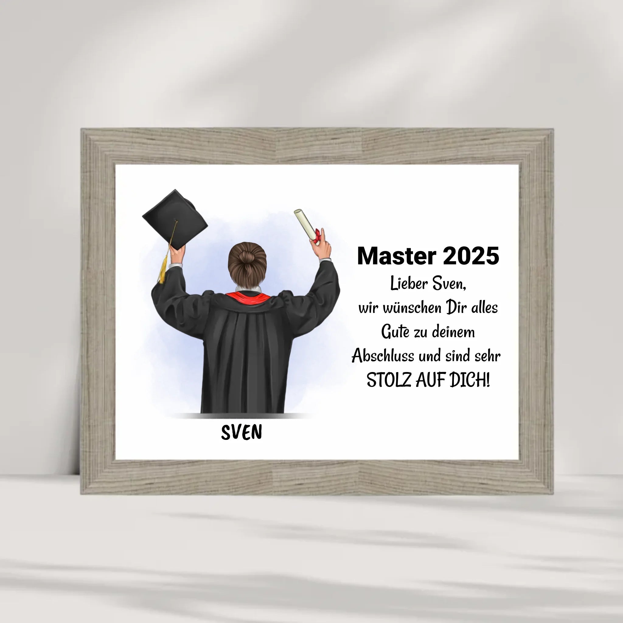 Mann Masterstudium Abschlussgeschenk Poster - Cantty