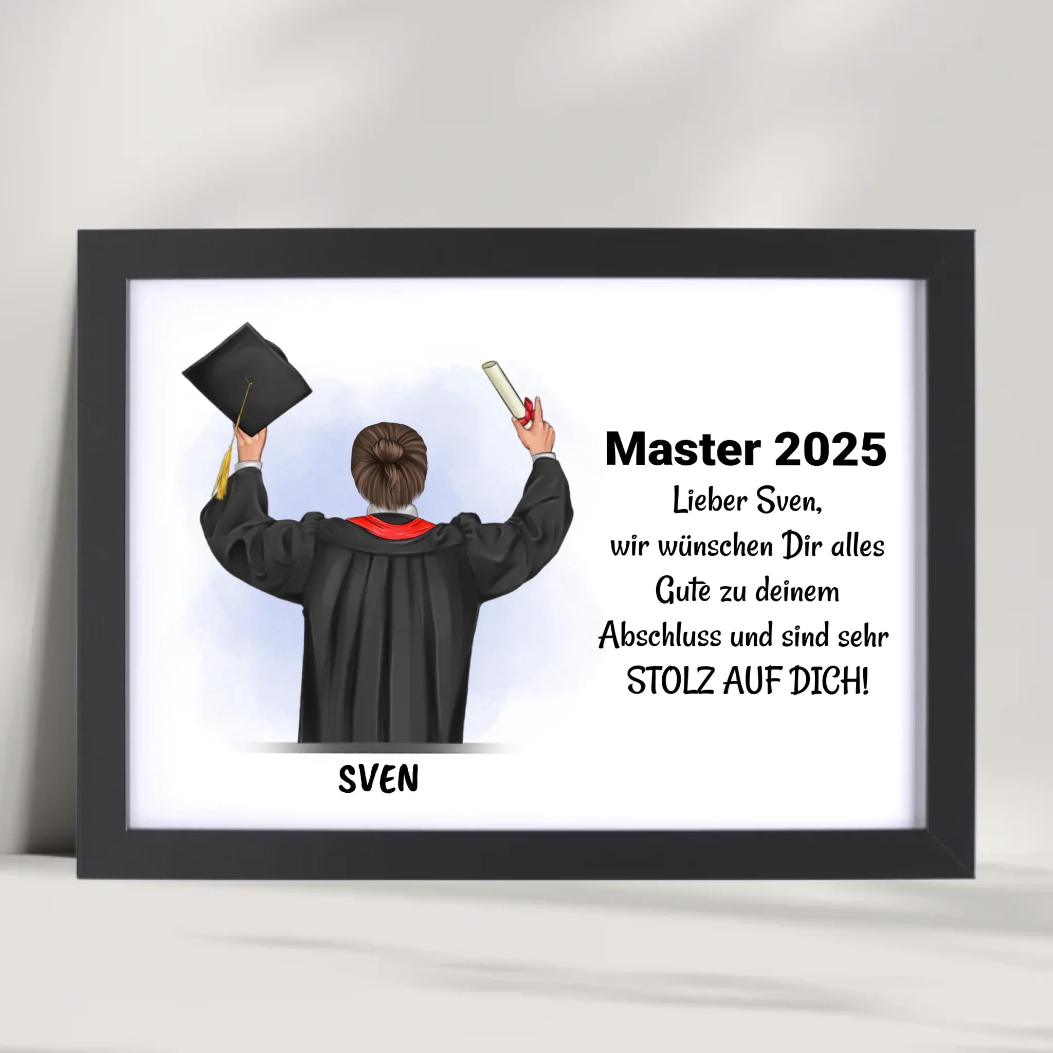 Mann Masterstudium Abschlussgeschenk Poster - Cantty