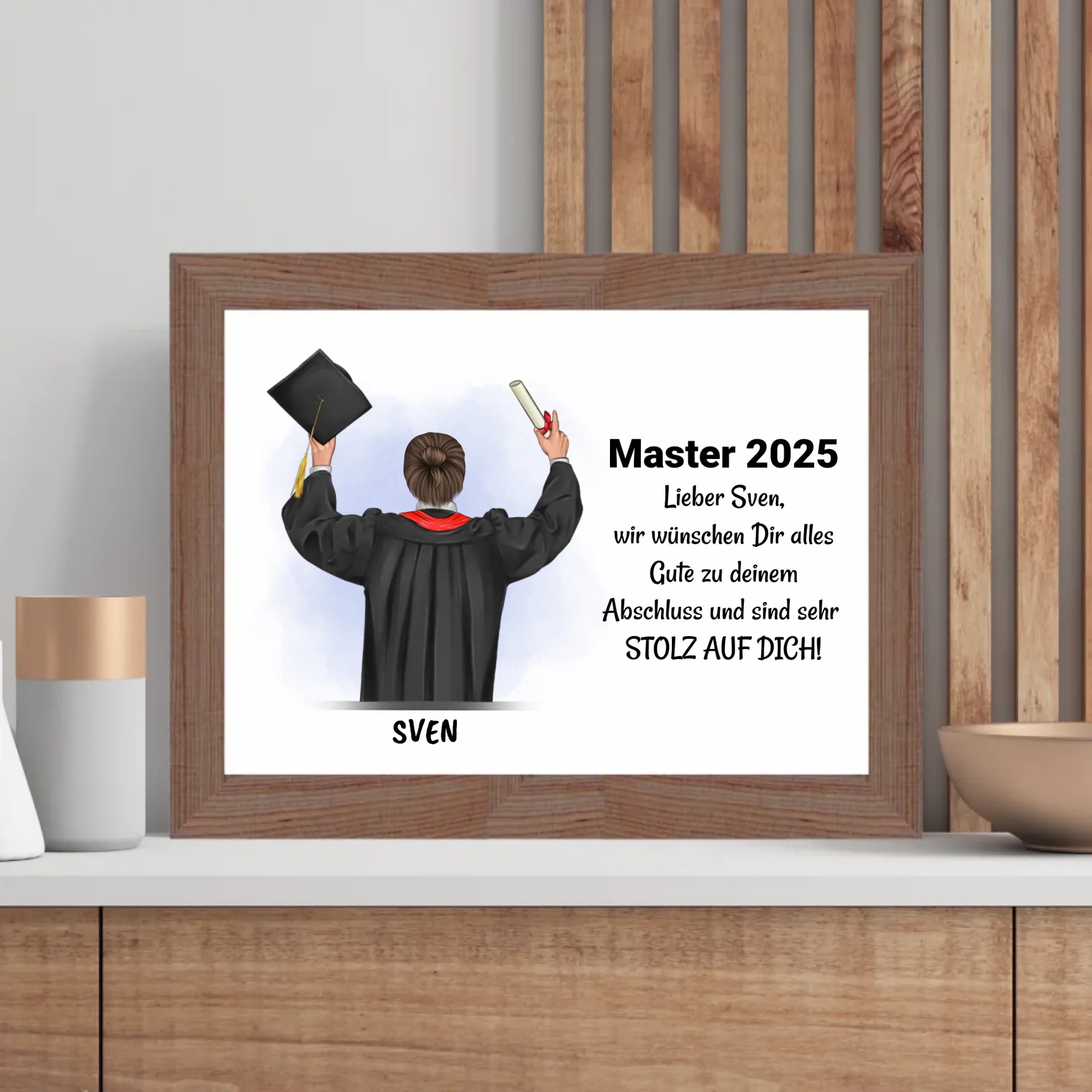 Mann Masterstudium Abschlussgeschenk Poster - Cantty